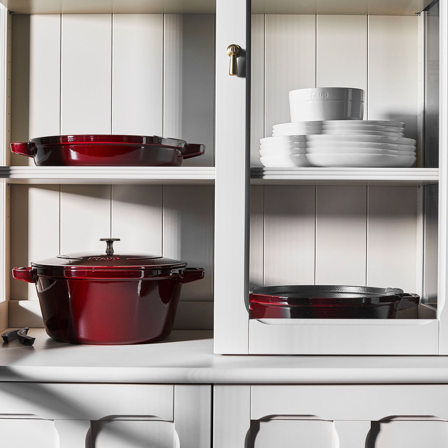 Staub 4 Piece Grenadine Stackable Cast Iron Cookware Set