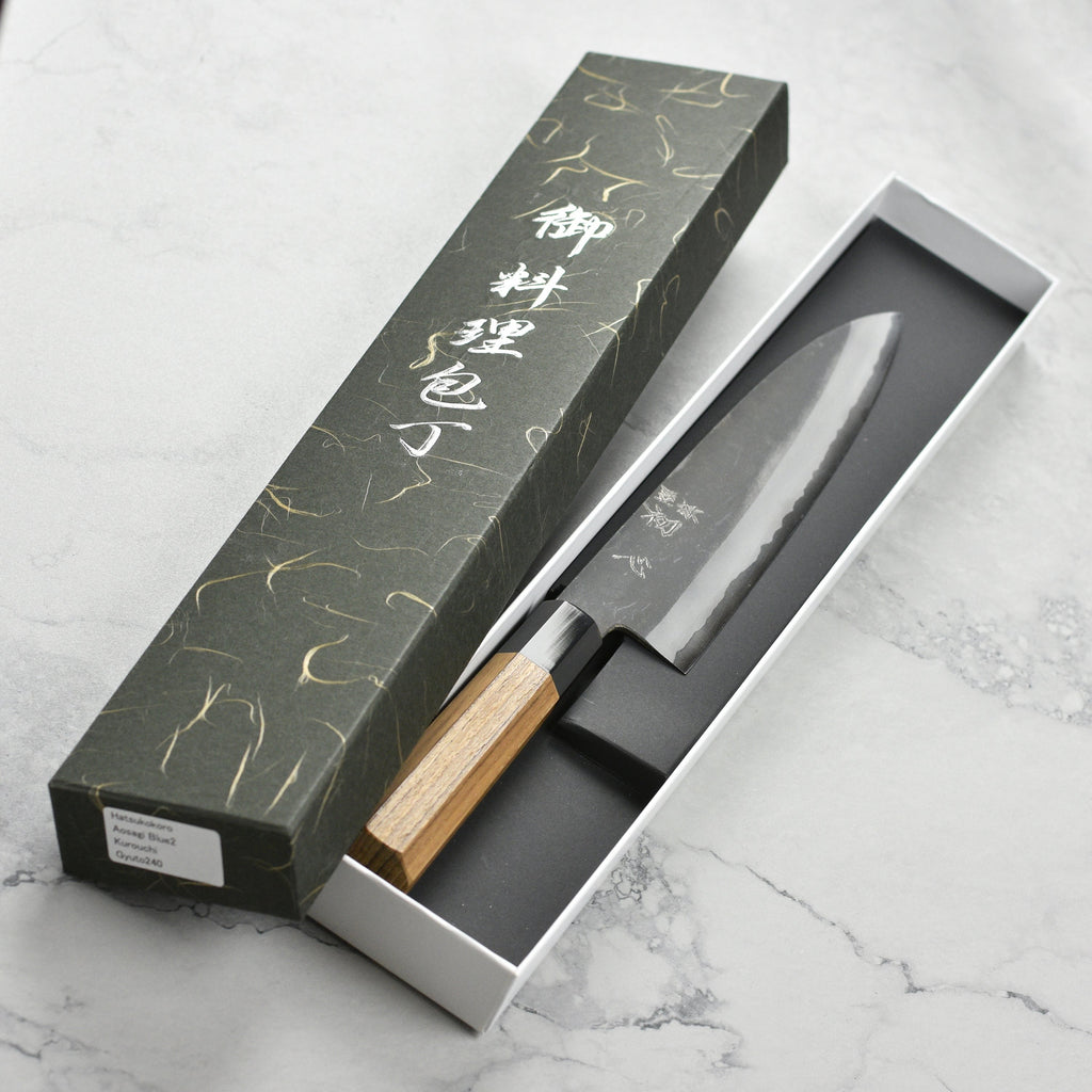 Hatsukokoro Aosagi Aogami #2 Kurouchi 9.4" Gyuto