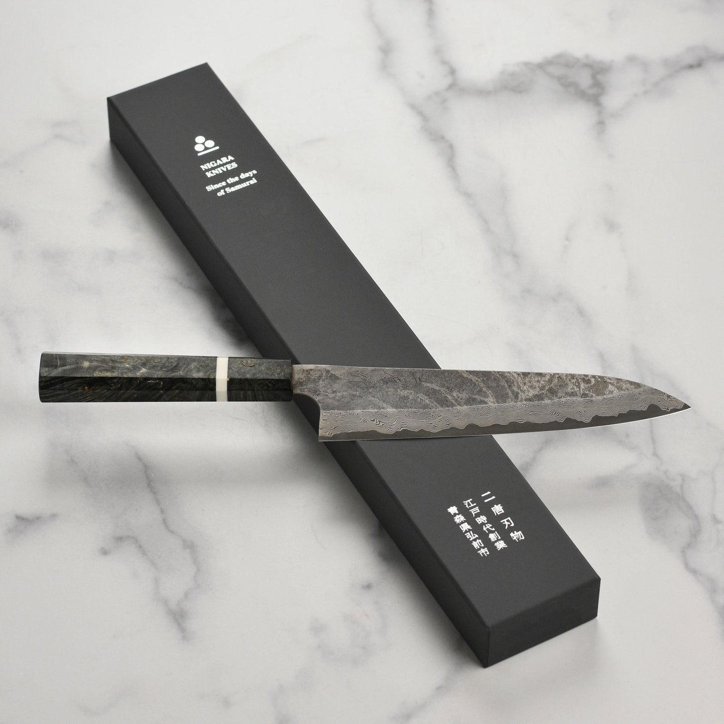 Nigara Ginsan Kurozome Damascus 8.25" Gyuto