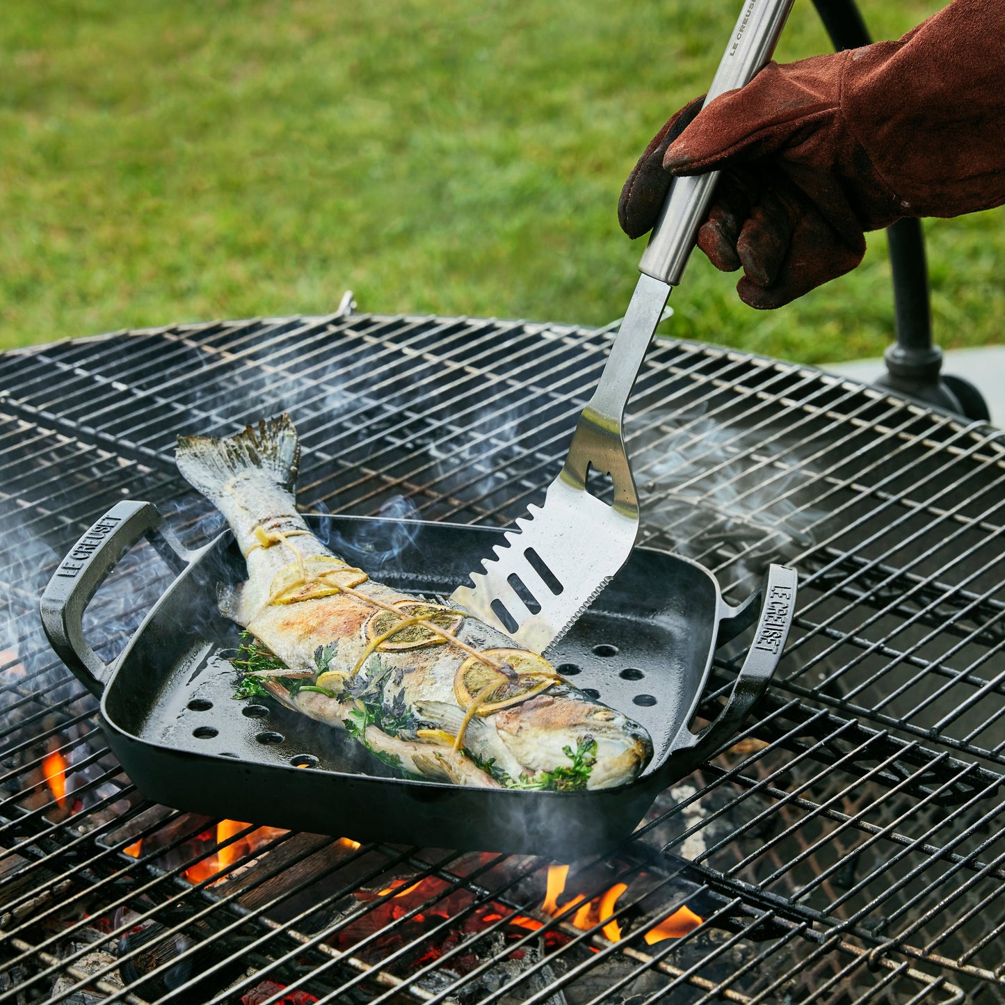 Le Creuset Alpine Outdoor Cast Iron 12" Square Grill Basket