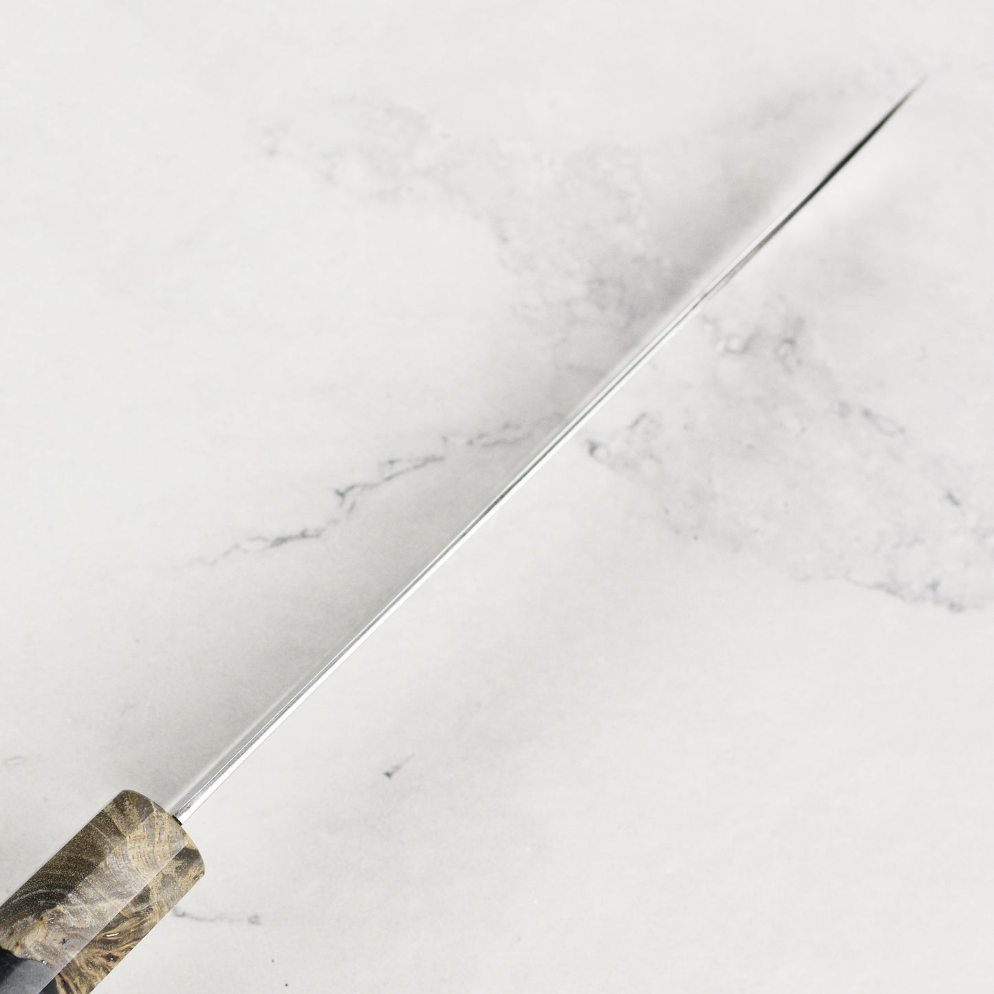 Hatsukokoro Ryuhyo SG2 Damascus 5.9" Petty, Stabilized Birch