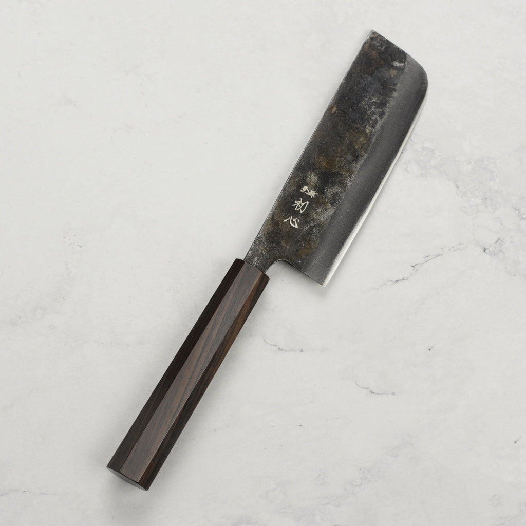 Hatsukokoro Kurogane Aogami #2 Kurouchi 4.7" Ko-Nakiri