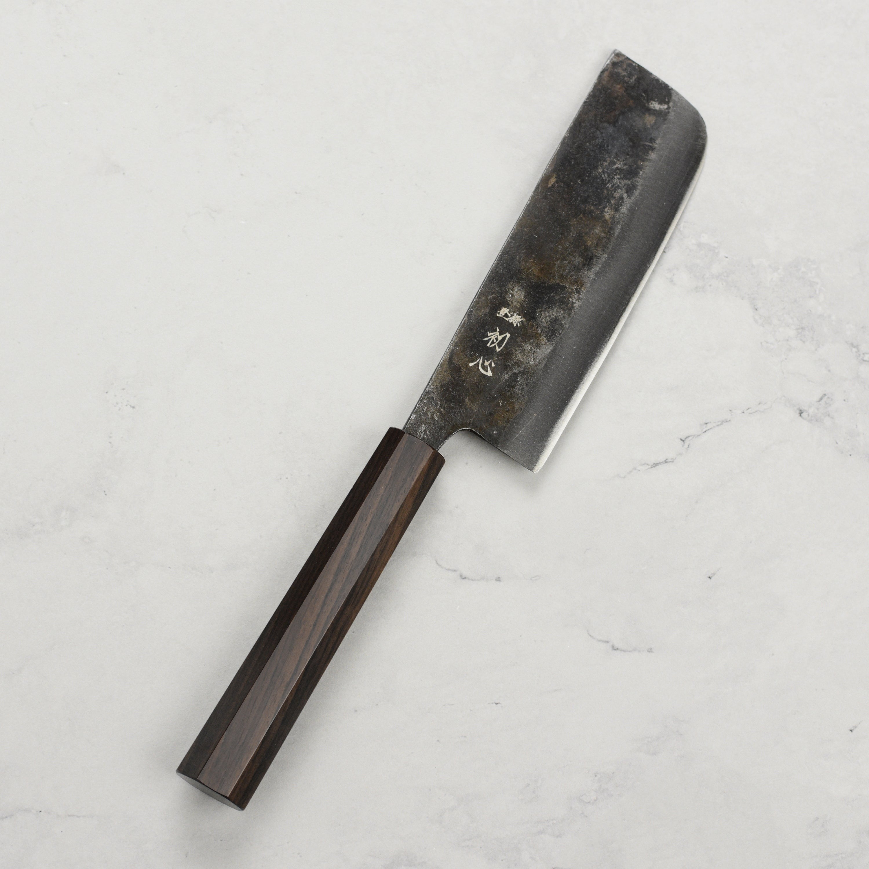 Hatsukokoro Kurogane Aogami #2 Kurouchi 4.7" Ko-Nakiri