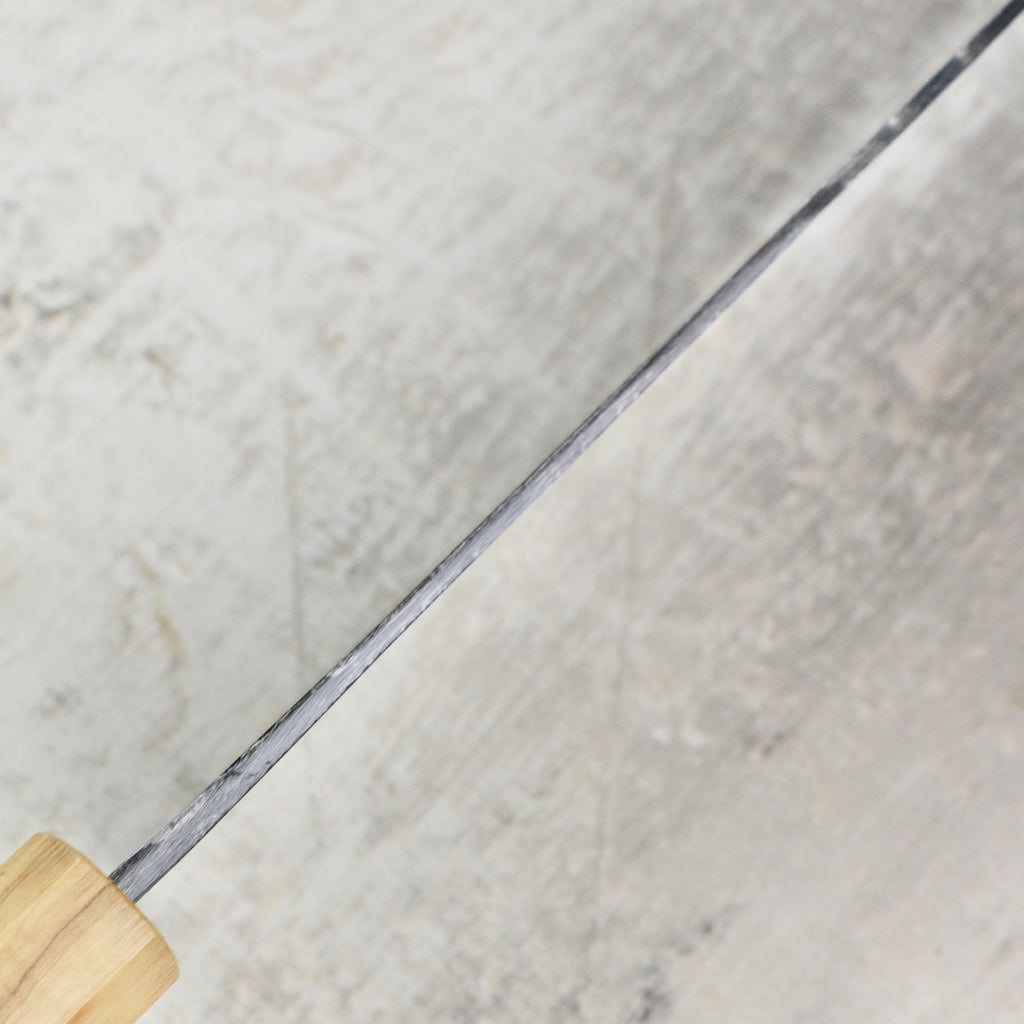 Hatsukokoro Kurogane Aogami #2 Kurouchi 8.25" Kiritsuke Gyuto, Olivewood