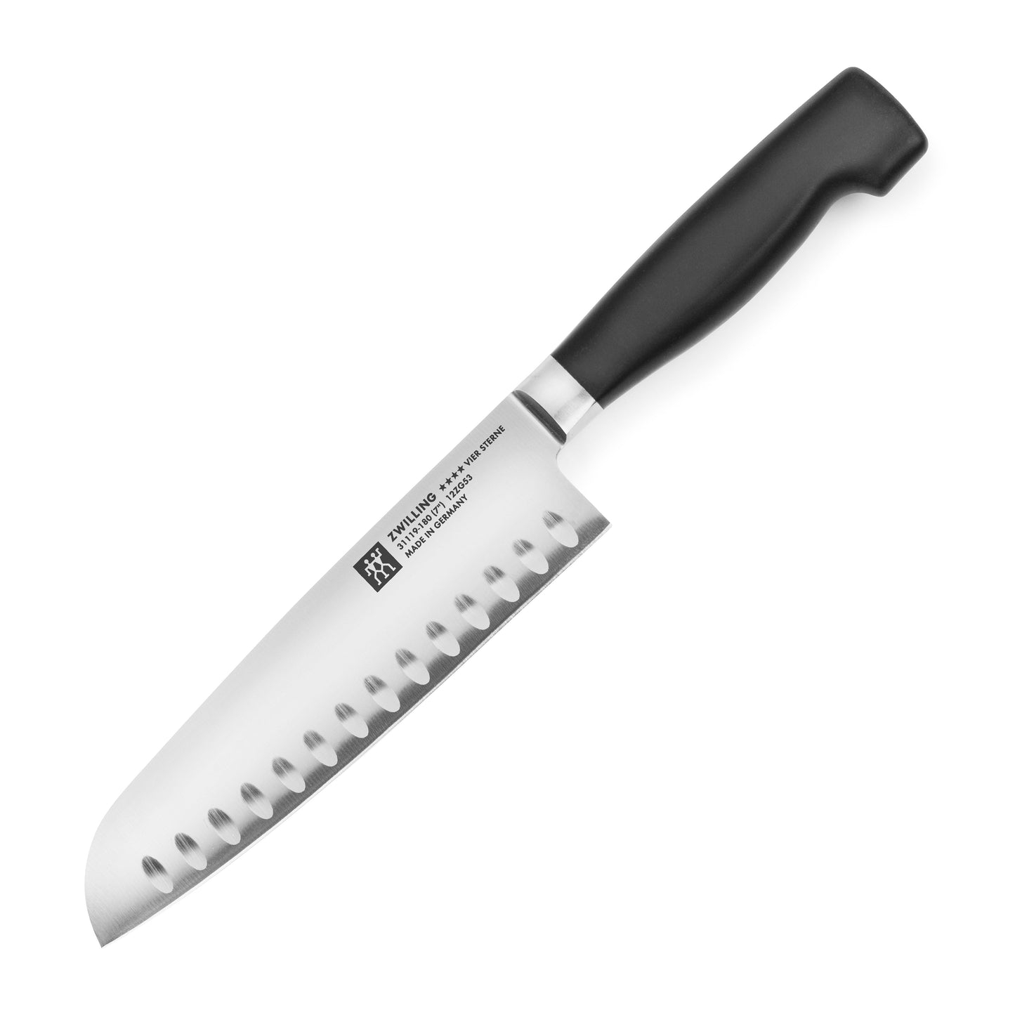 Zwilling Four Star 7" Hollow Edge Santoku Knife