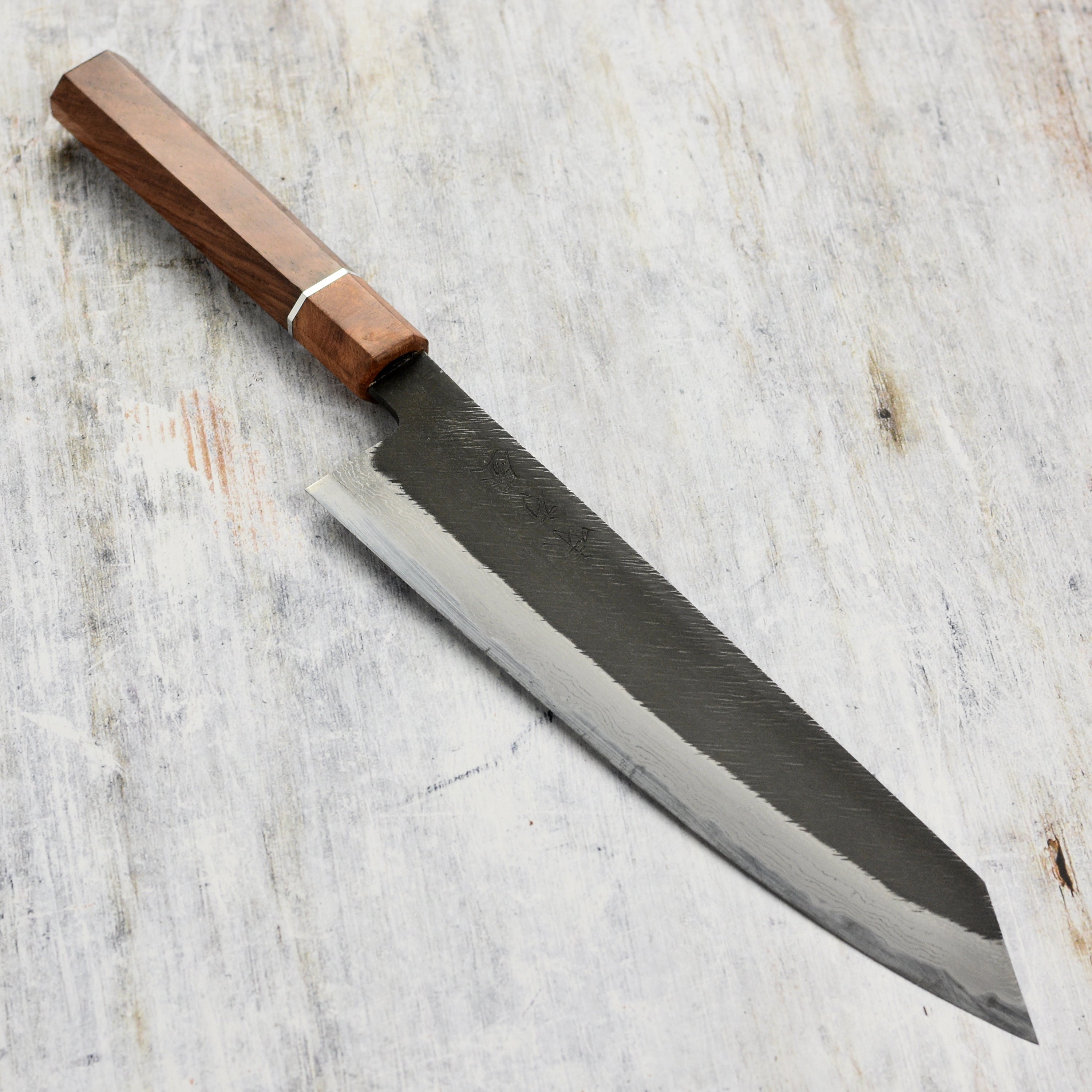 Hinoura Shirogami #2 Matsuba Damascus 9.4" Kiritsuke Gyuto