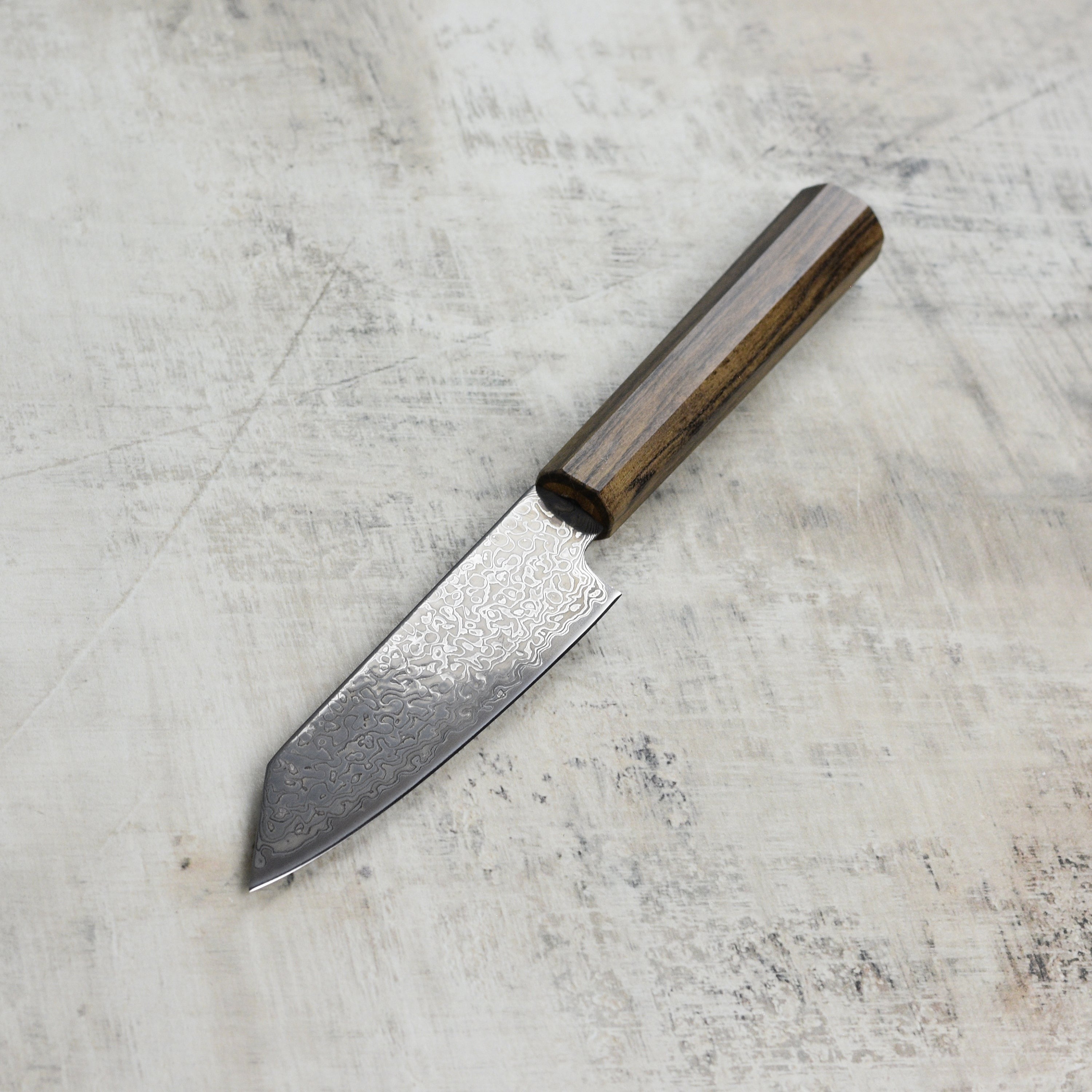 Hatsukokoro Hikari SLD Kurozome Damascus 5" Kiritsuke Petty