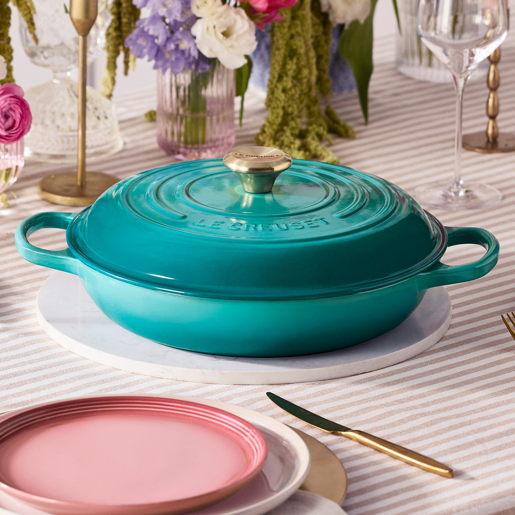 Le Creuset Signature Cast Iron 5-quart Bleu Riviera Braiser