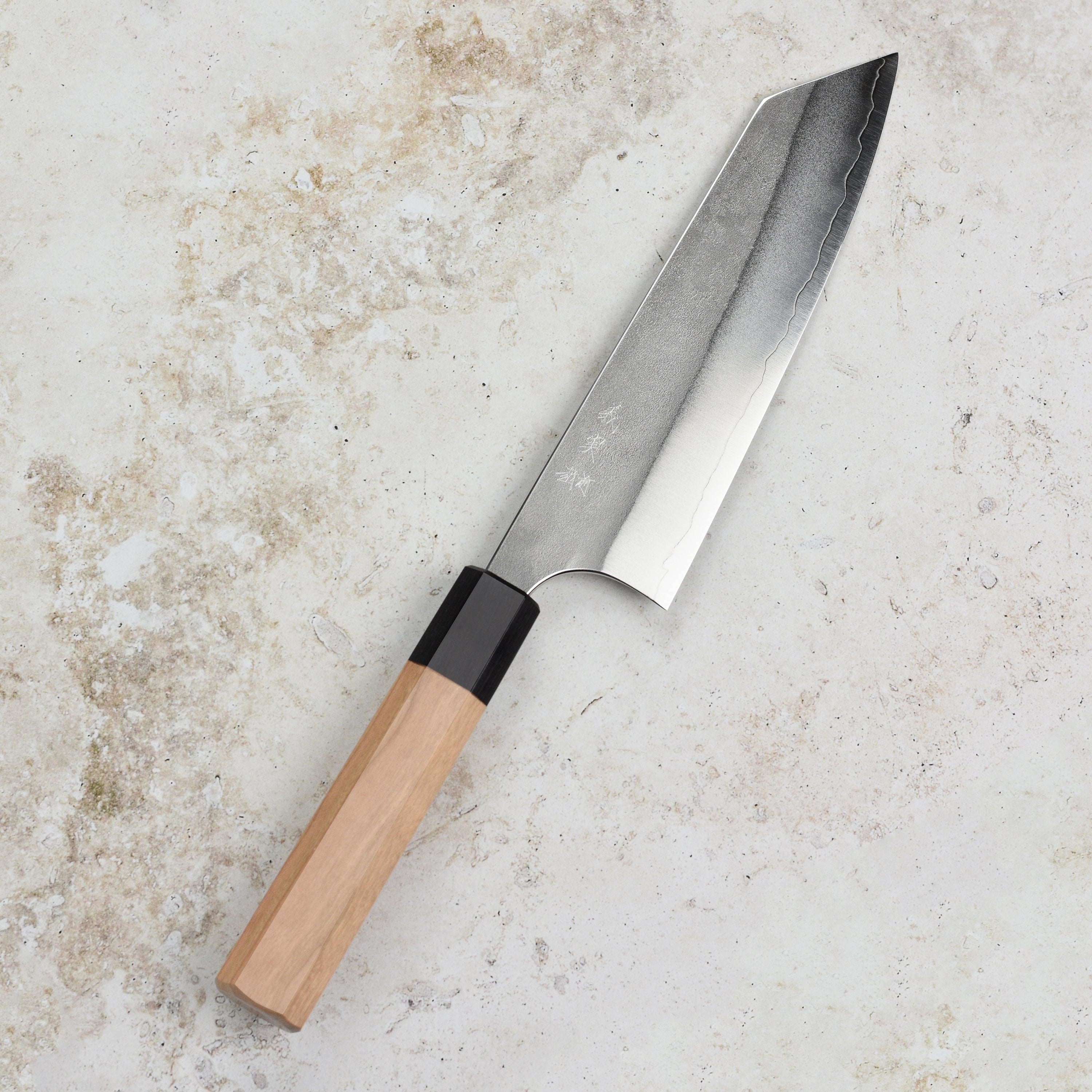 Yoshimi Kato Ginsan Nashiji Stainless Clad 6.7" Bunka