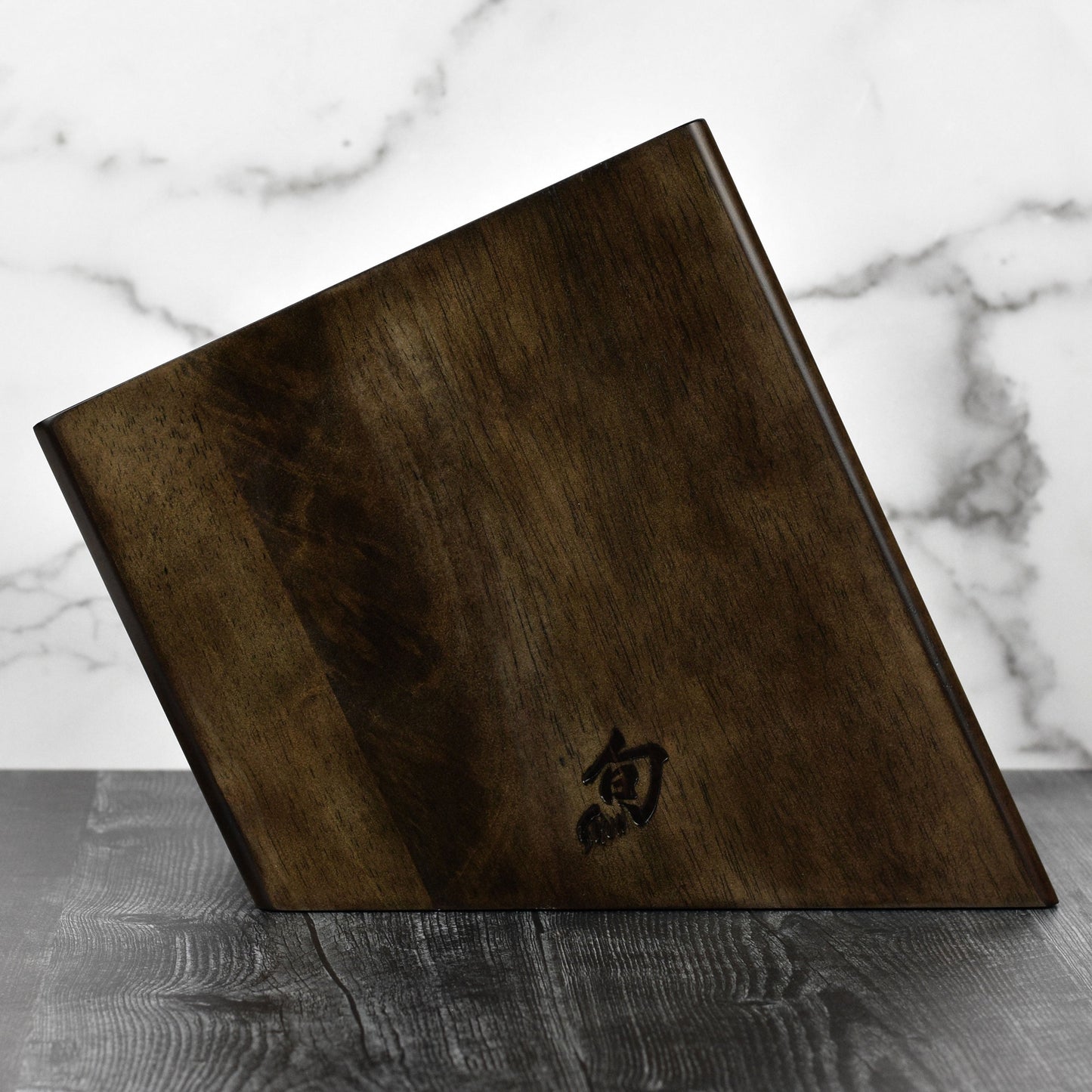 Shun 17 Slot Angled Knife Block, Walnut Finish
