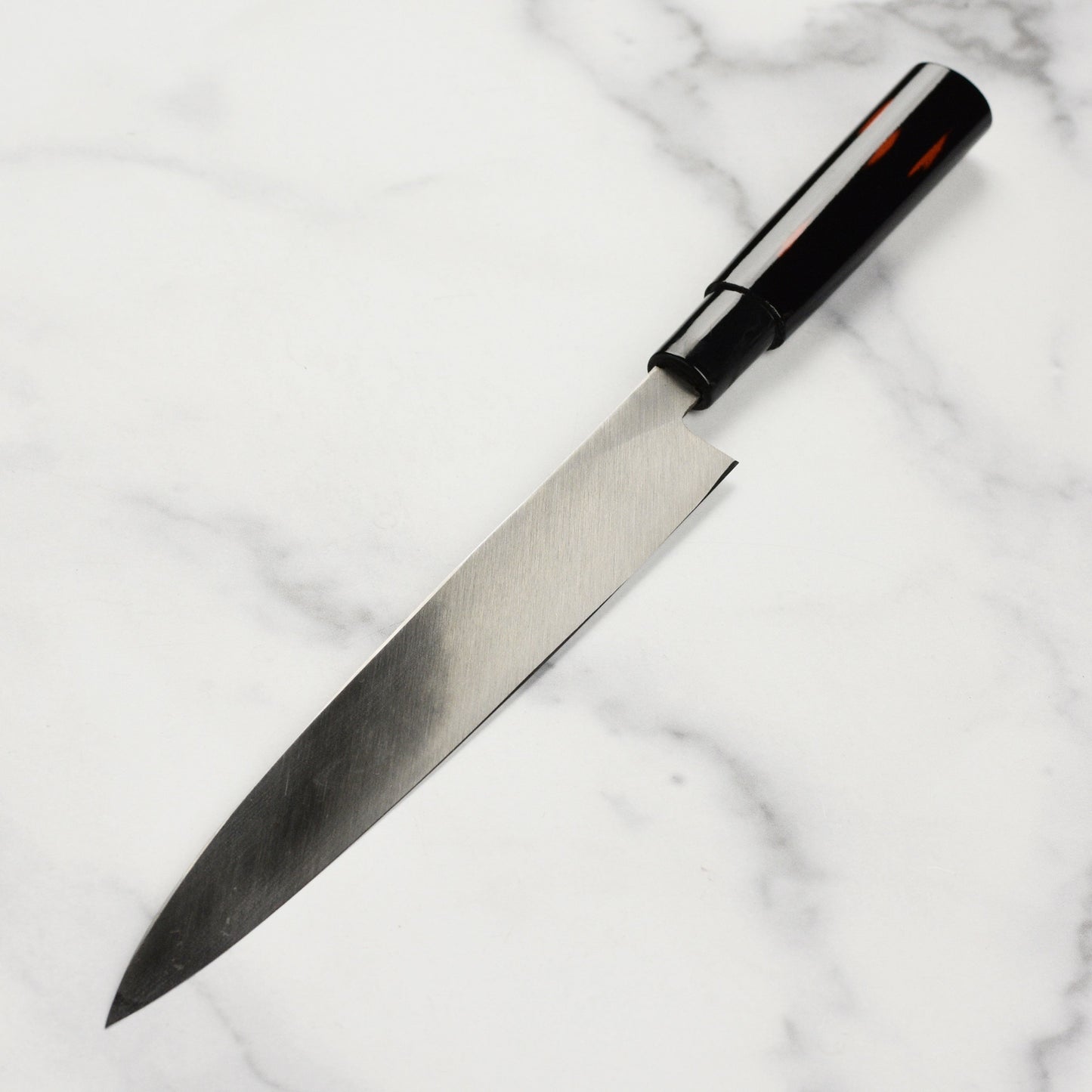 Takayuki Shikisai Kasumitogi Carbon Steel 9.4" Single-Bevel Yanagiba with Saya