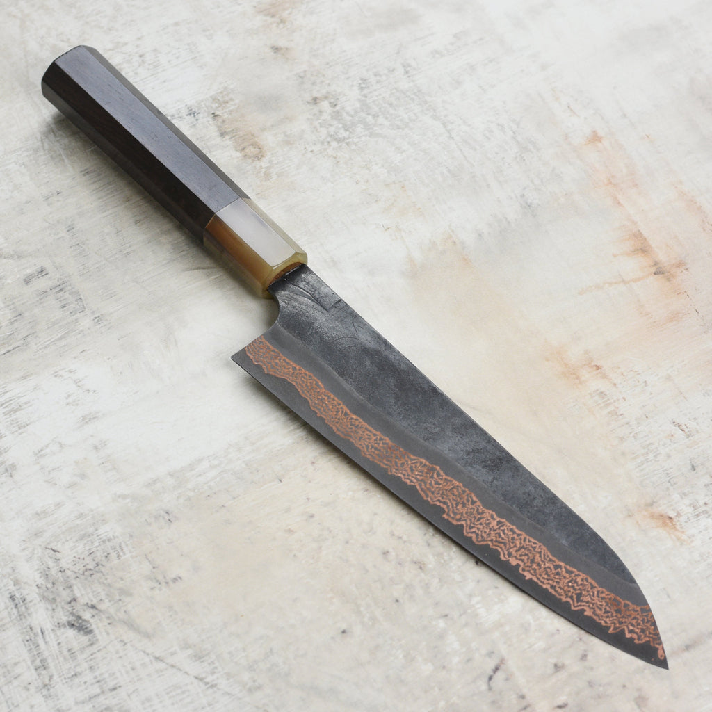 Hatsukokoro Yorokobi SLD Kurouchi Copper Damascus 8.25" Gyuto