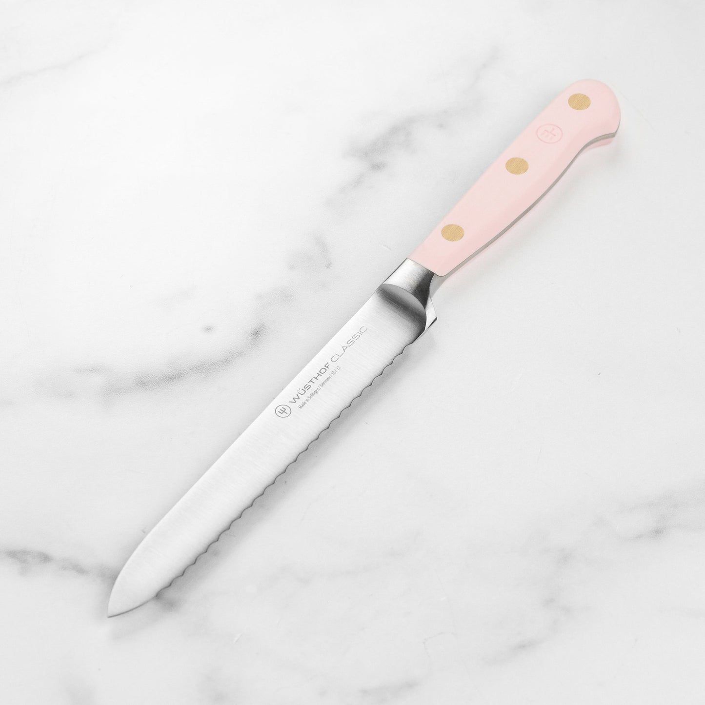Wusthof Classic Pink Himalayan Salt 5" Serrated Utility Knife