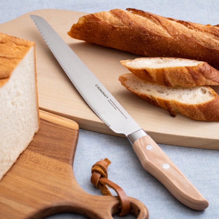 Suncraft Seseragi 8.75" Bread Knife, Left-Handed
