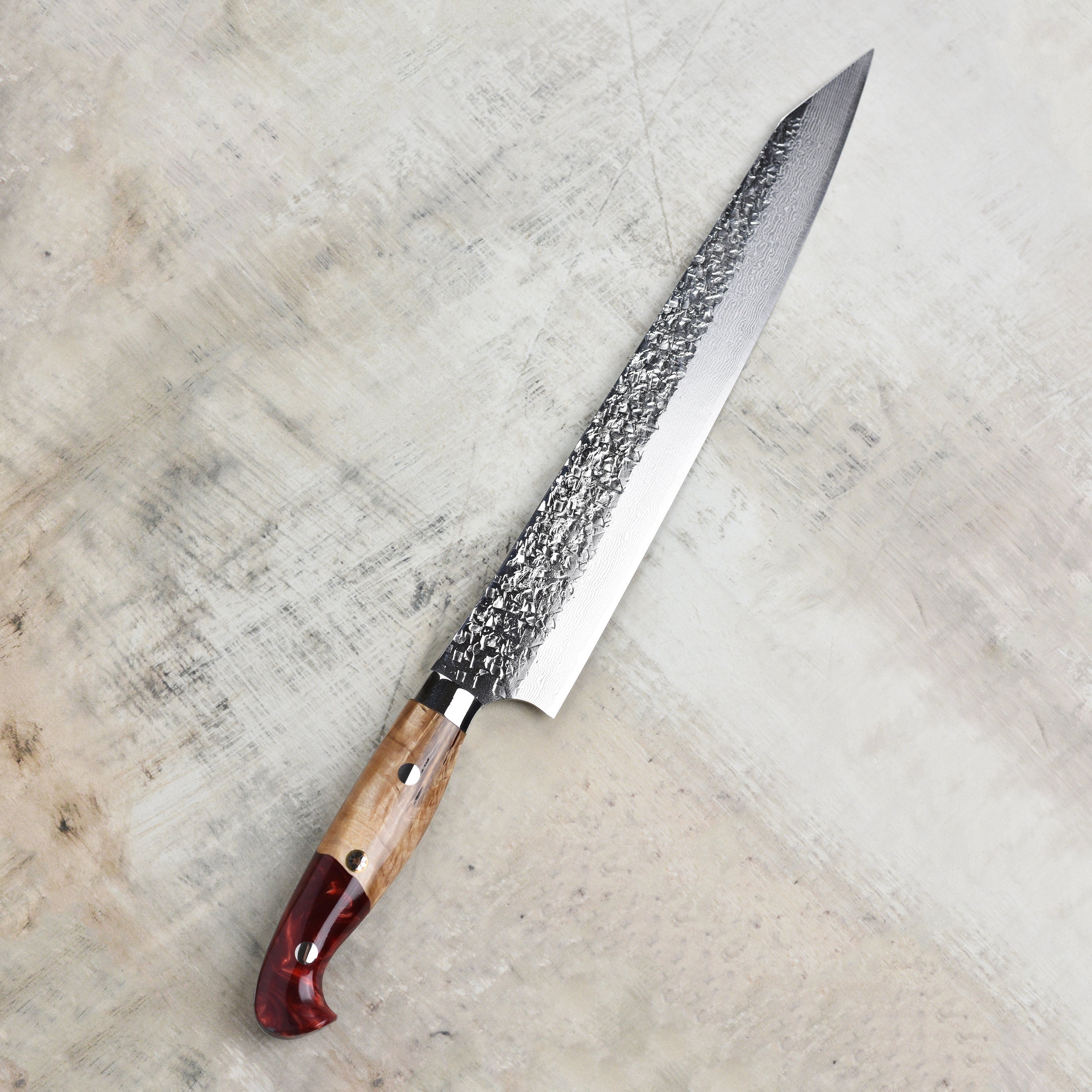Kurosaki Shizuku Forged SG2 Damascus 10.6" Sujihiki with Saya