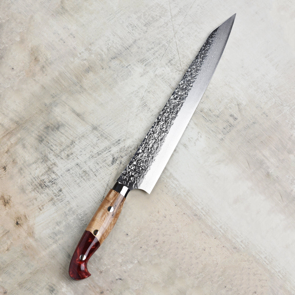 Kurosaki Shizuku Forged SG2 Damascus 10.6" Sujihiki with Saya