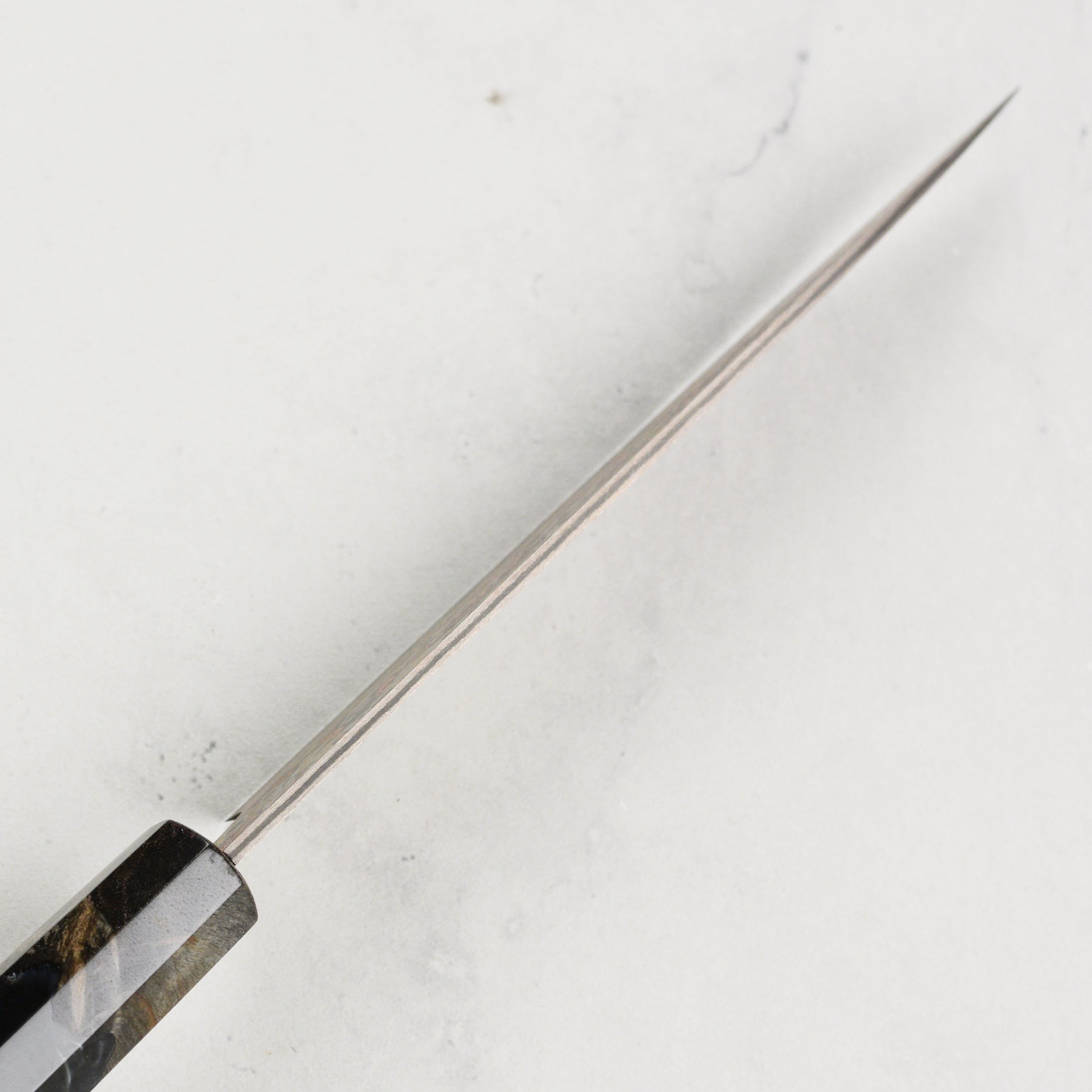 Saji Rainbow Damascus Nashiji 5.1" Petty, Stabilized Birch