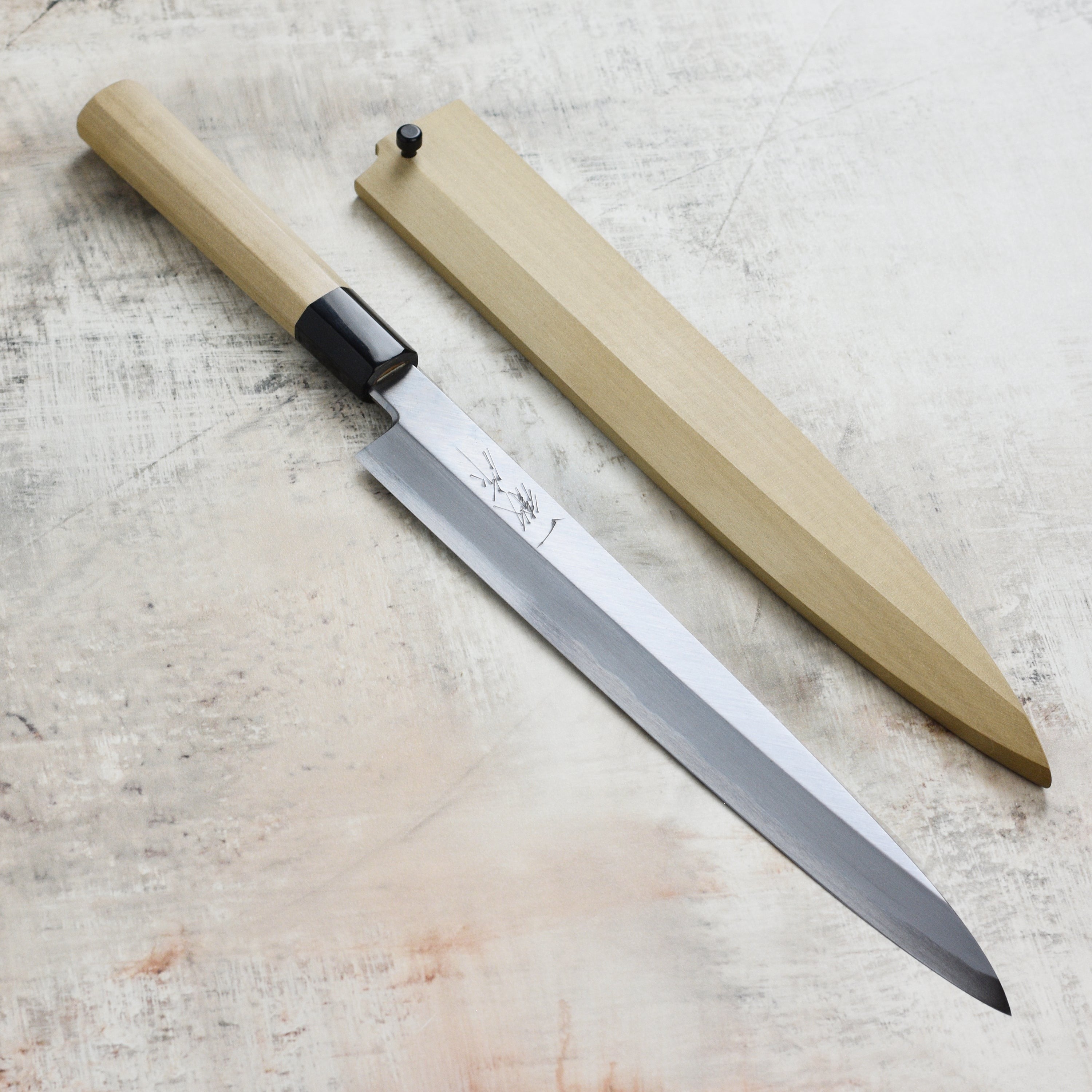 Ittetsu x Nakagawa Shirogami #2 Single-Bevel 10.6" Yanagiba with Saya