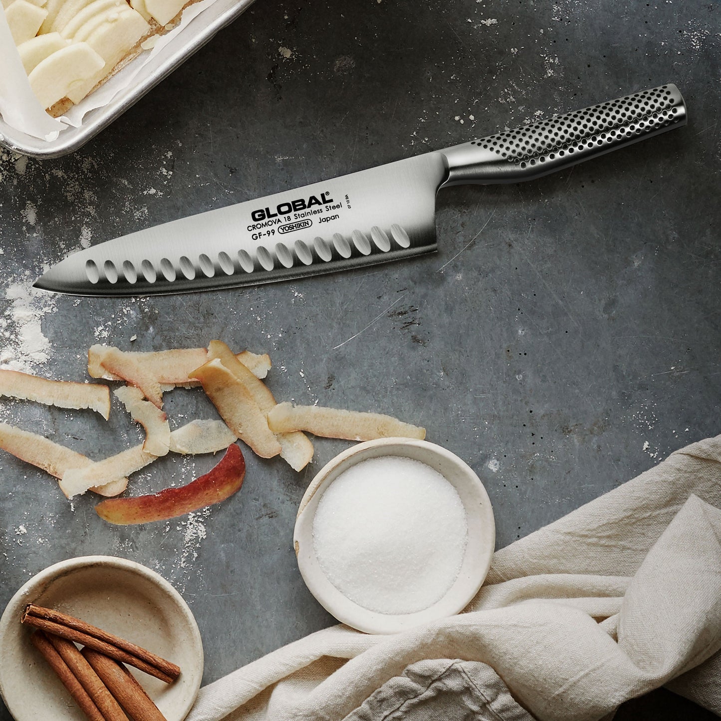 Global Model X 8" Hollow Edge Chef's Knife