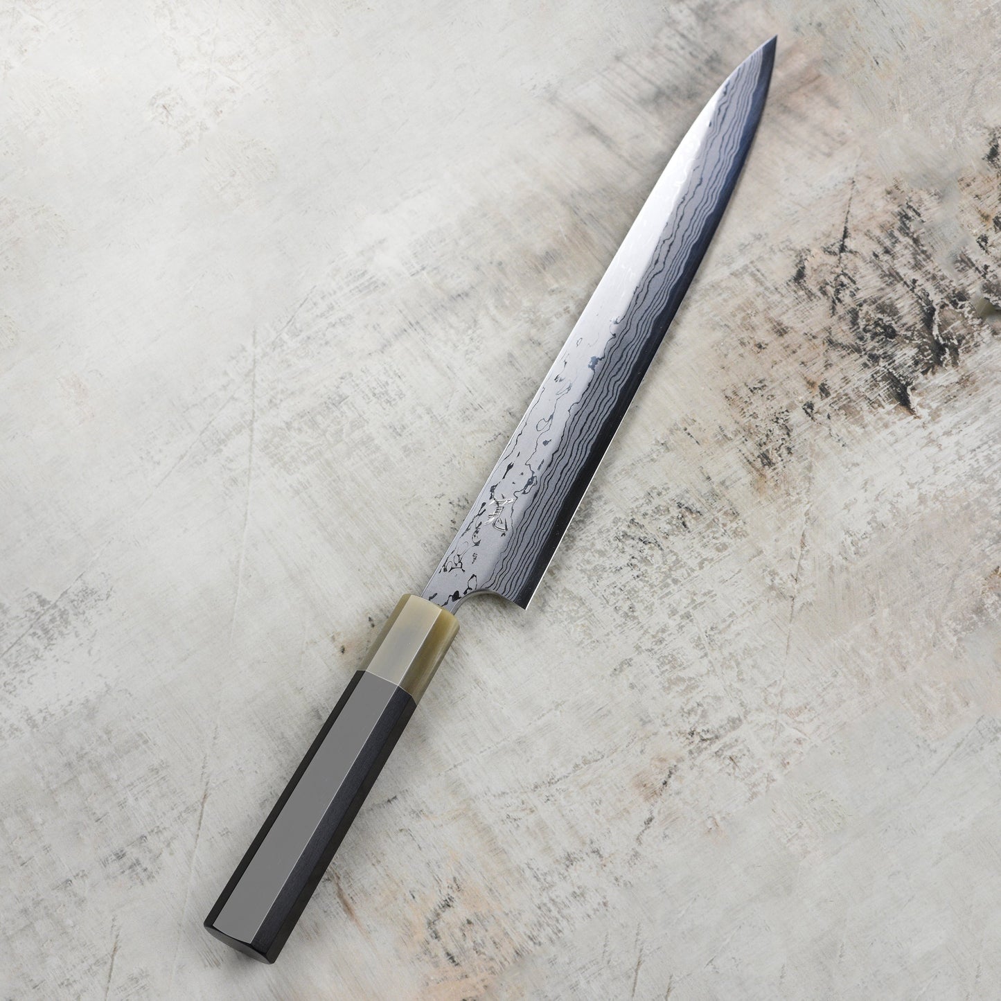 Hatsukokoro x Yauji Aogami #2 Damascus 10.6" Single-Bevel Yanagiba