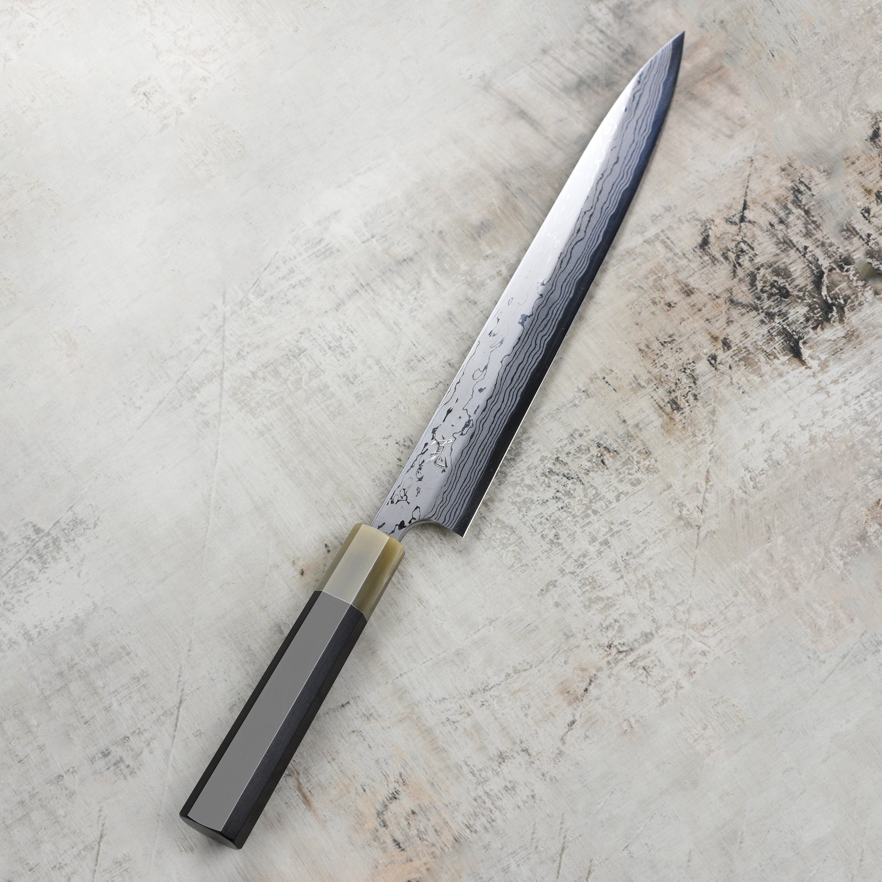 Hatsukokoro x Yauji Aogami #2 Damascus 10.6" Single-Bevel Yanagiba