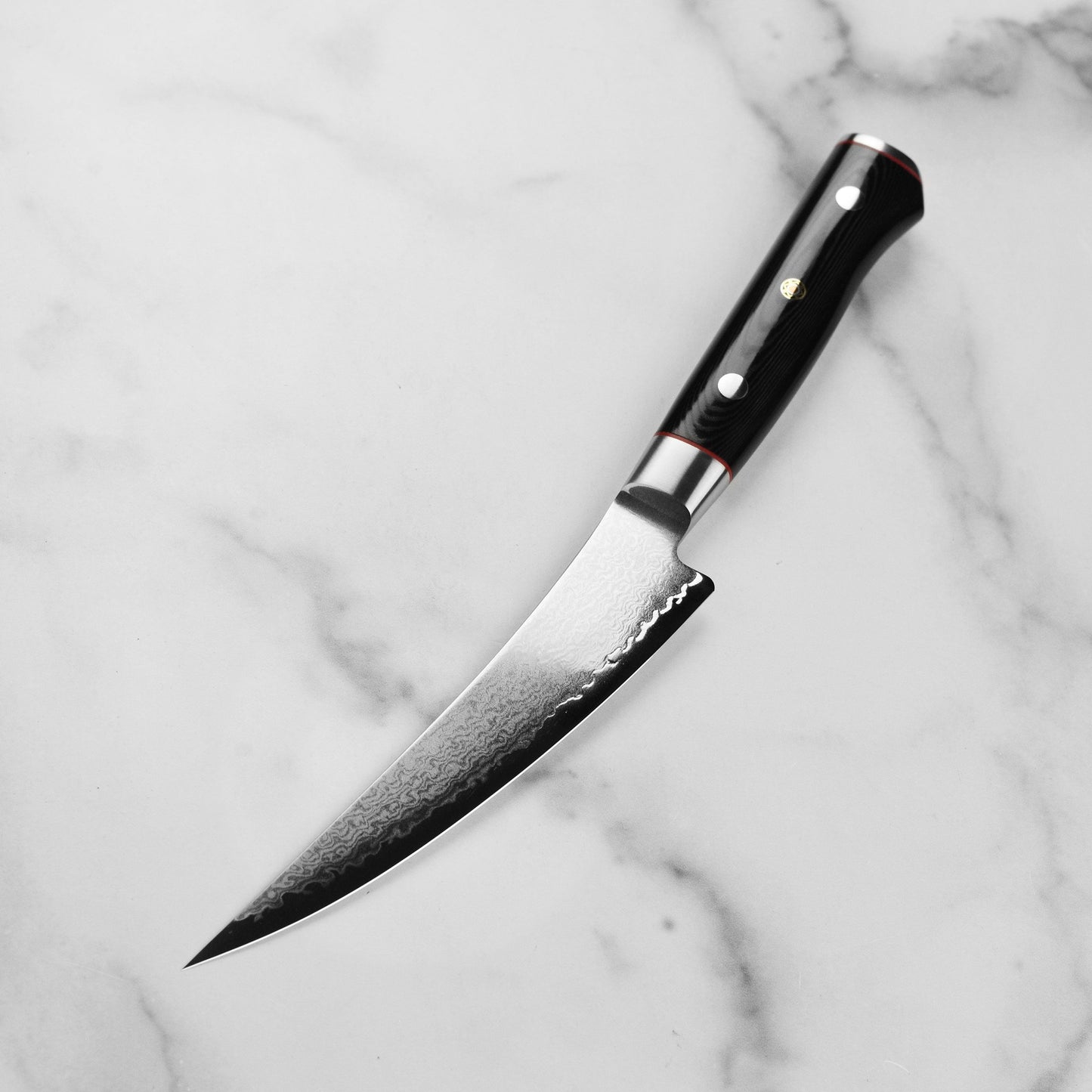 Zanmai Classic Pro Zebra Damascus 6.5" Curved Boning Knife