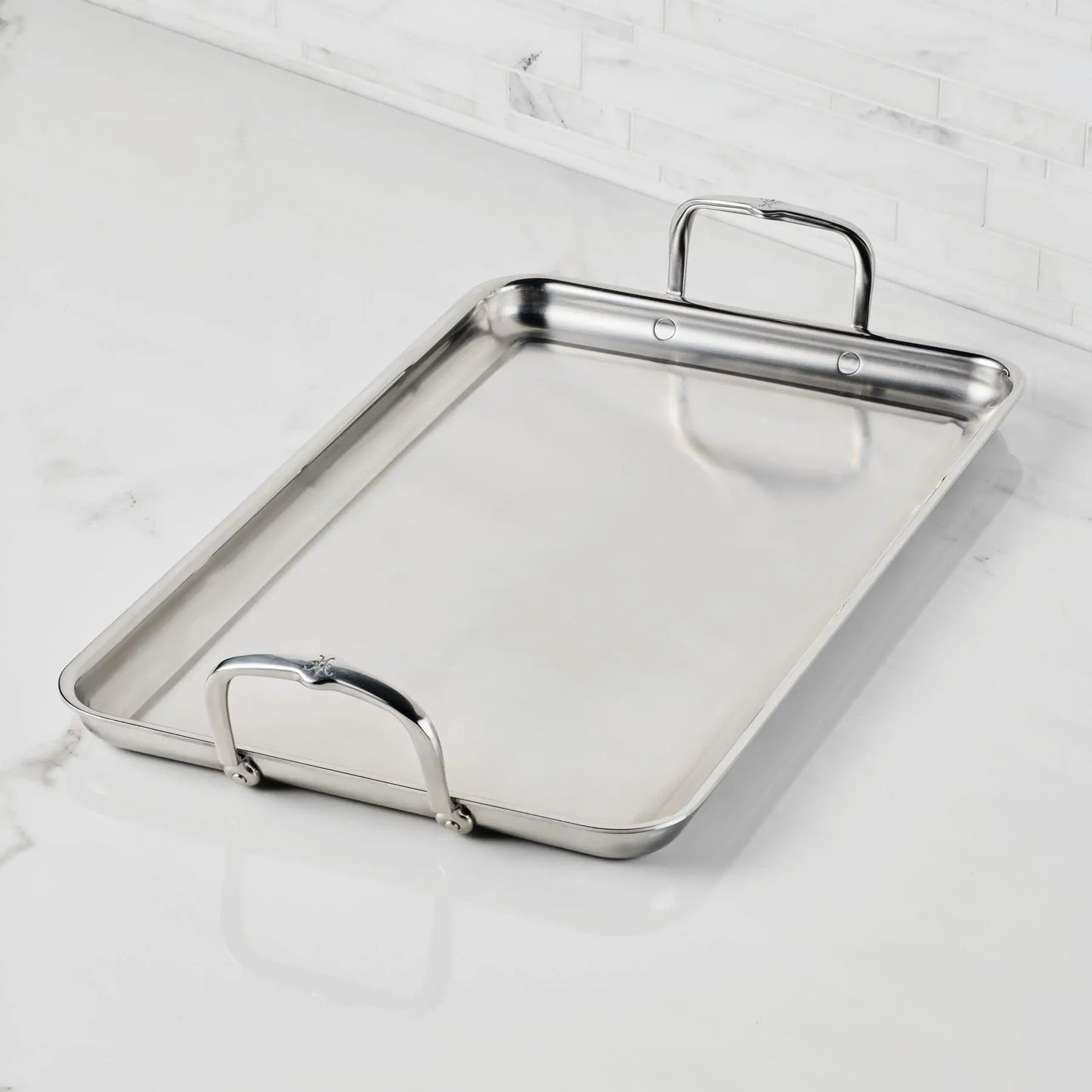 Hestan Tri-Ply Double Burner Griddle, 21" x 13"