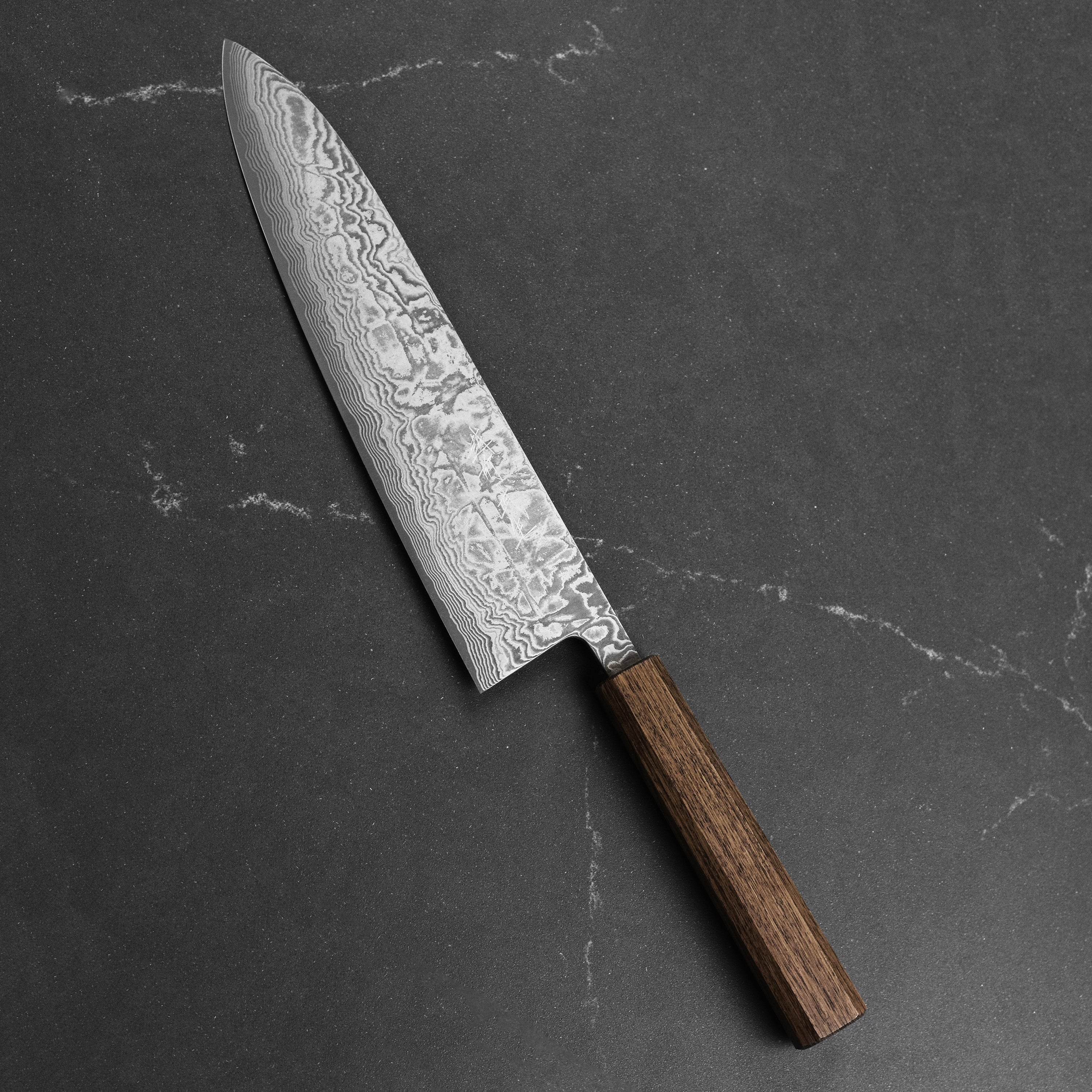 Shiro Kamo SG2 Kurozome Damascus 9.4" Gyuto