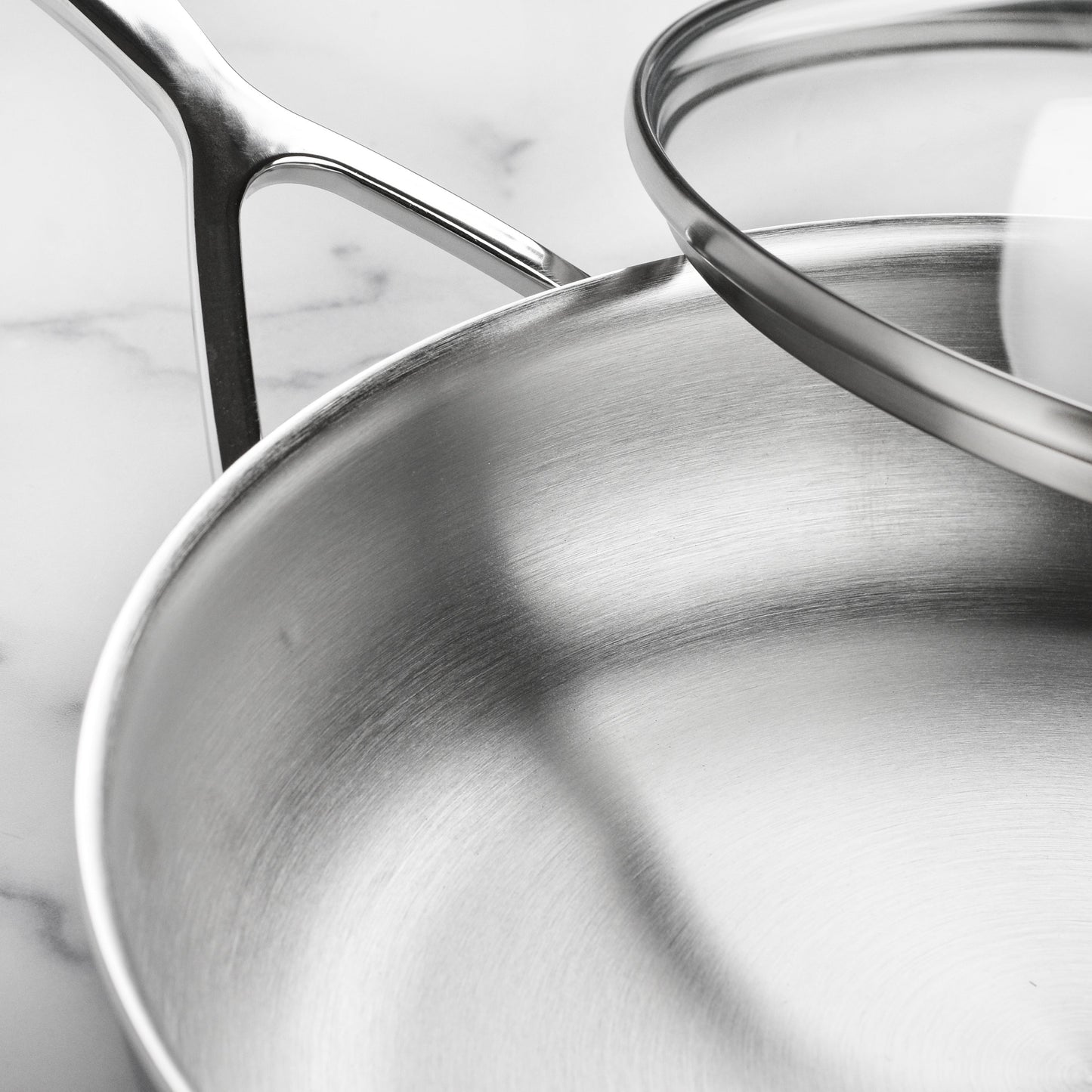 Demeyere 5-Plus 11" Stainless Steel Fry Pan with Glass Lid