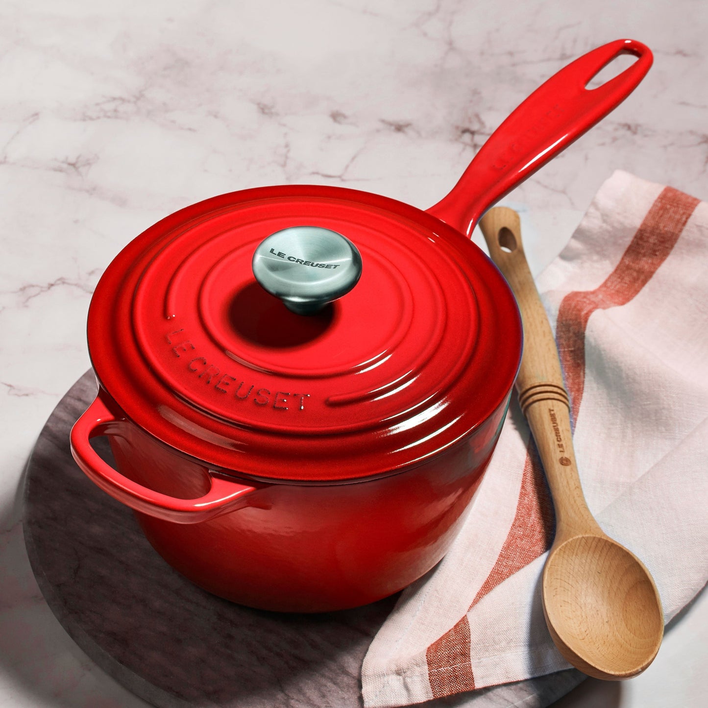 Le Creuset Signature Cast Iron 1.75-quart Cerise Saucepan
