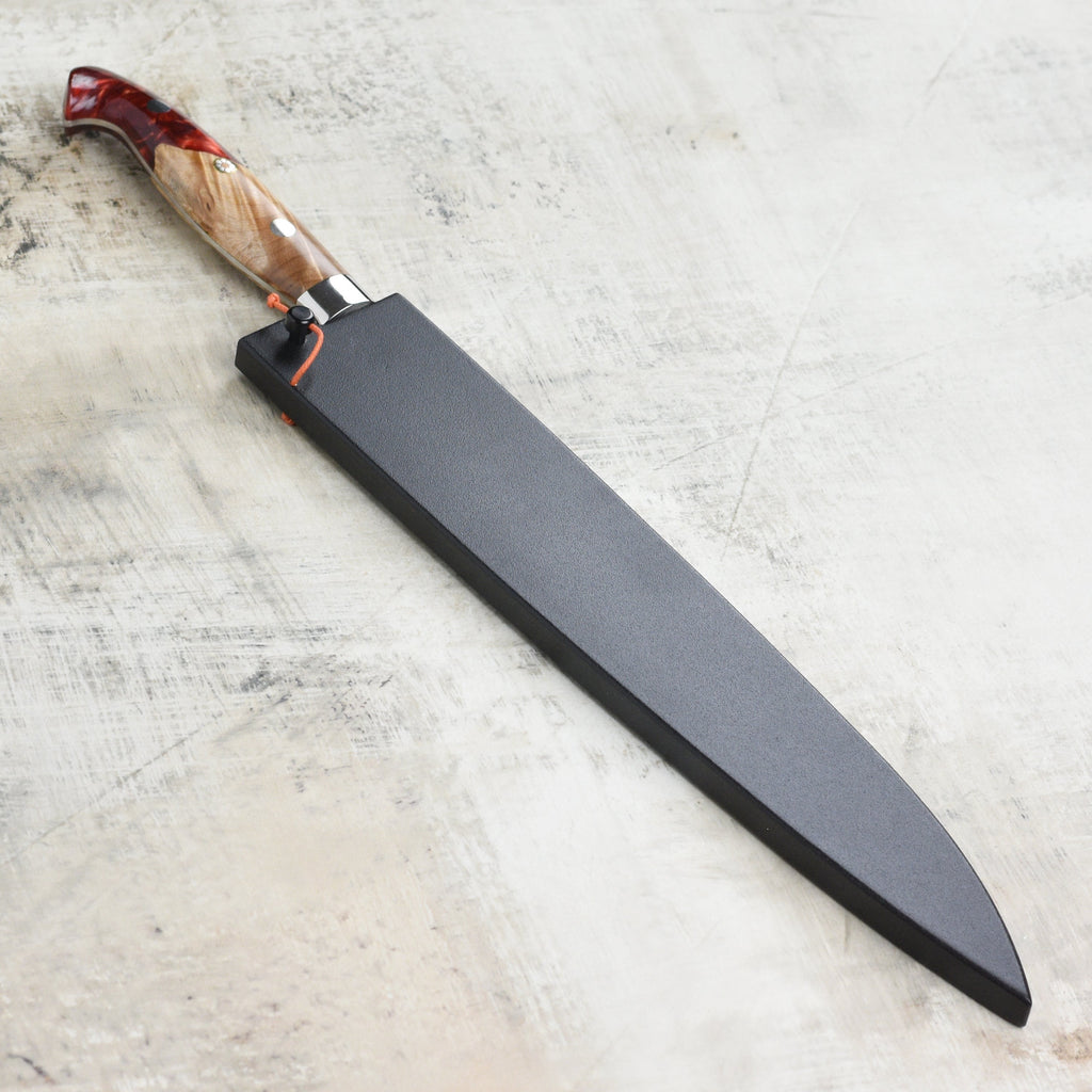 Kurosaki Shizuku Forged SG2 Damascus 9.4" Sujihiki with Saya