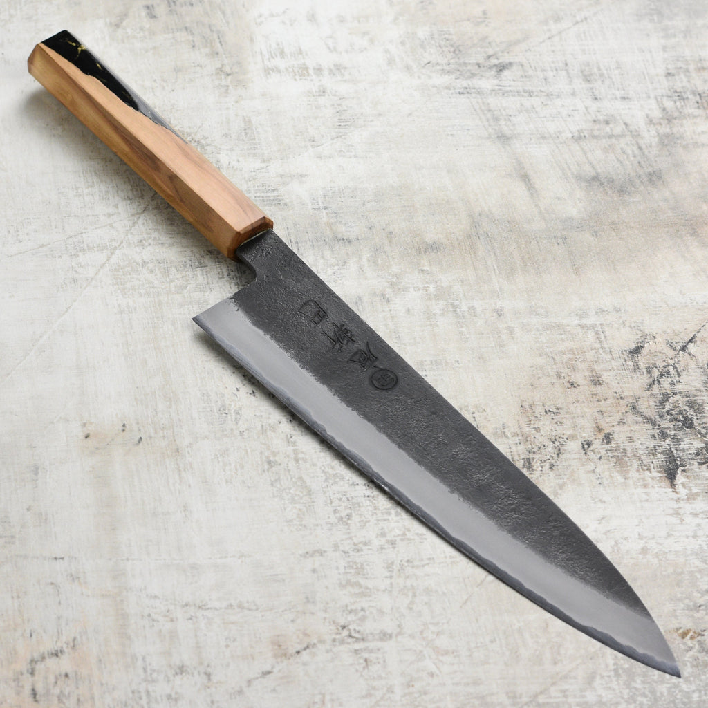 Hozan Tomoe x Hinoura Shirogami #2 Kurouchi 9.4" Gyuto