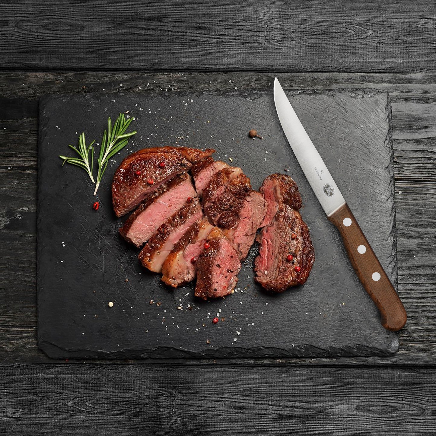 Victorinox Wood 2 Piece Fine Edge Steak Knife Set