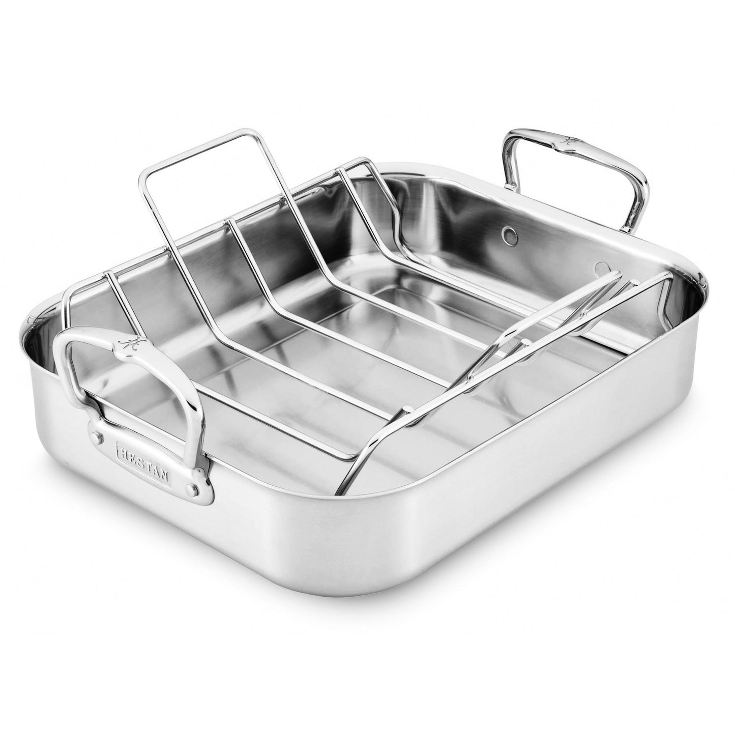 Hestan Tri-Ply Roasting Pan with Rack, 16.5x11.75"