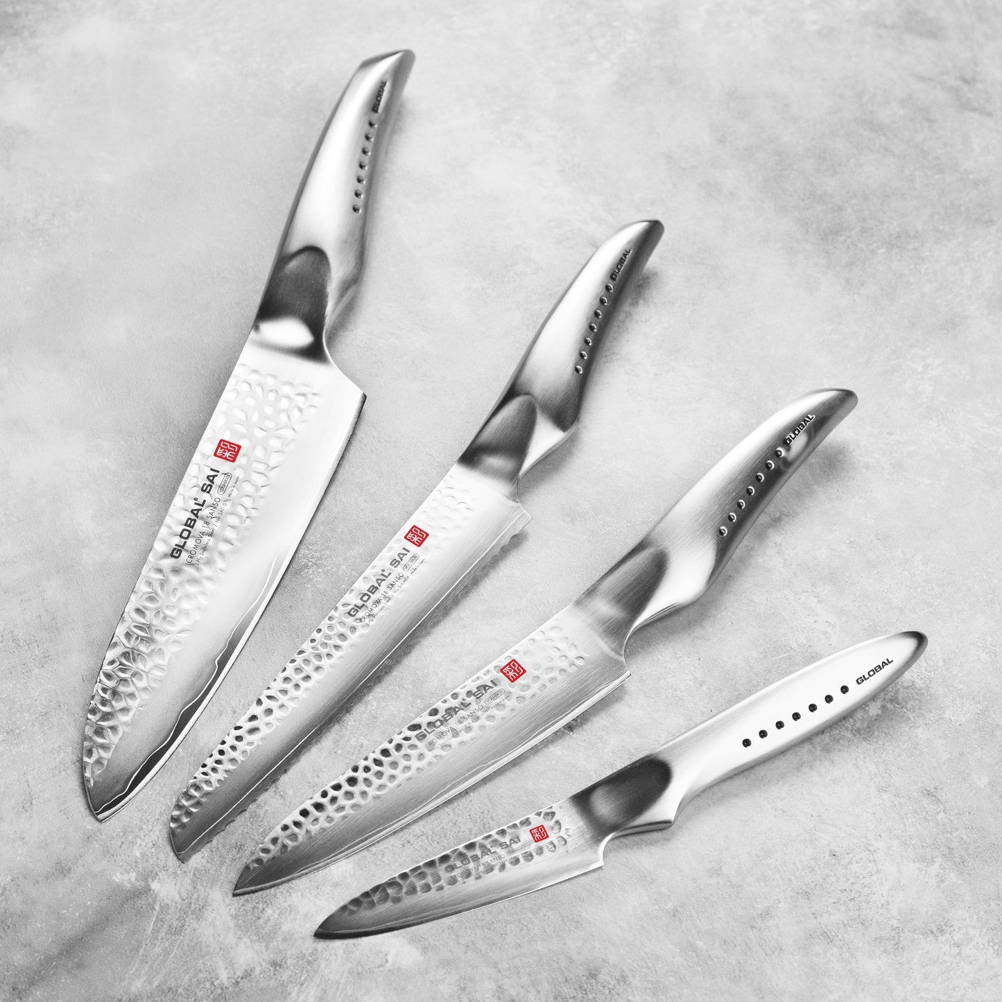 Global Sai 5 Piece Magnetic Knife Block Set
