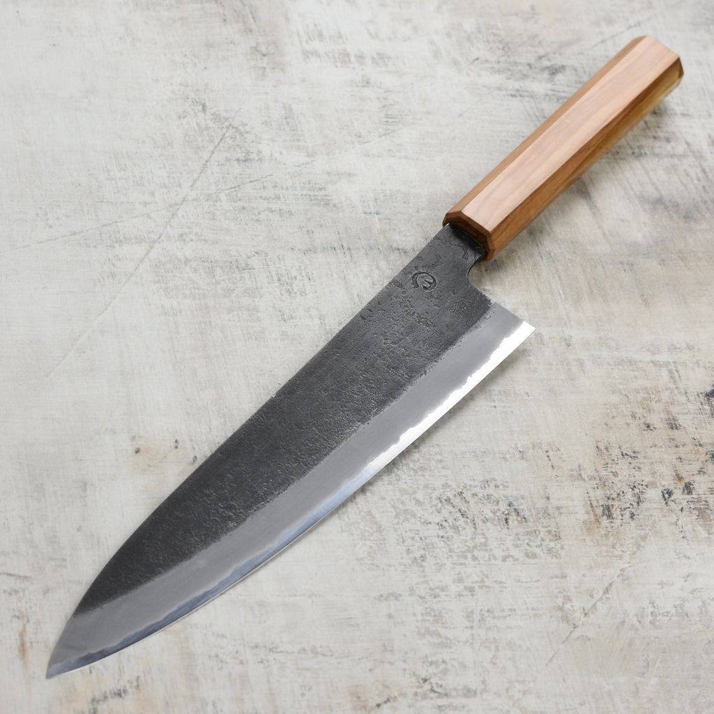 Hozan Tomoe x Hinoura Shirogami #2 Kurouchi 9.4" Gyuto