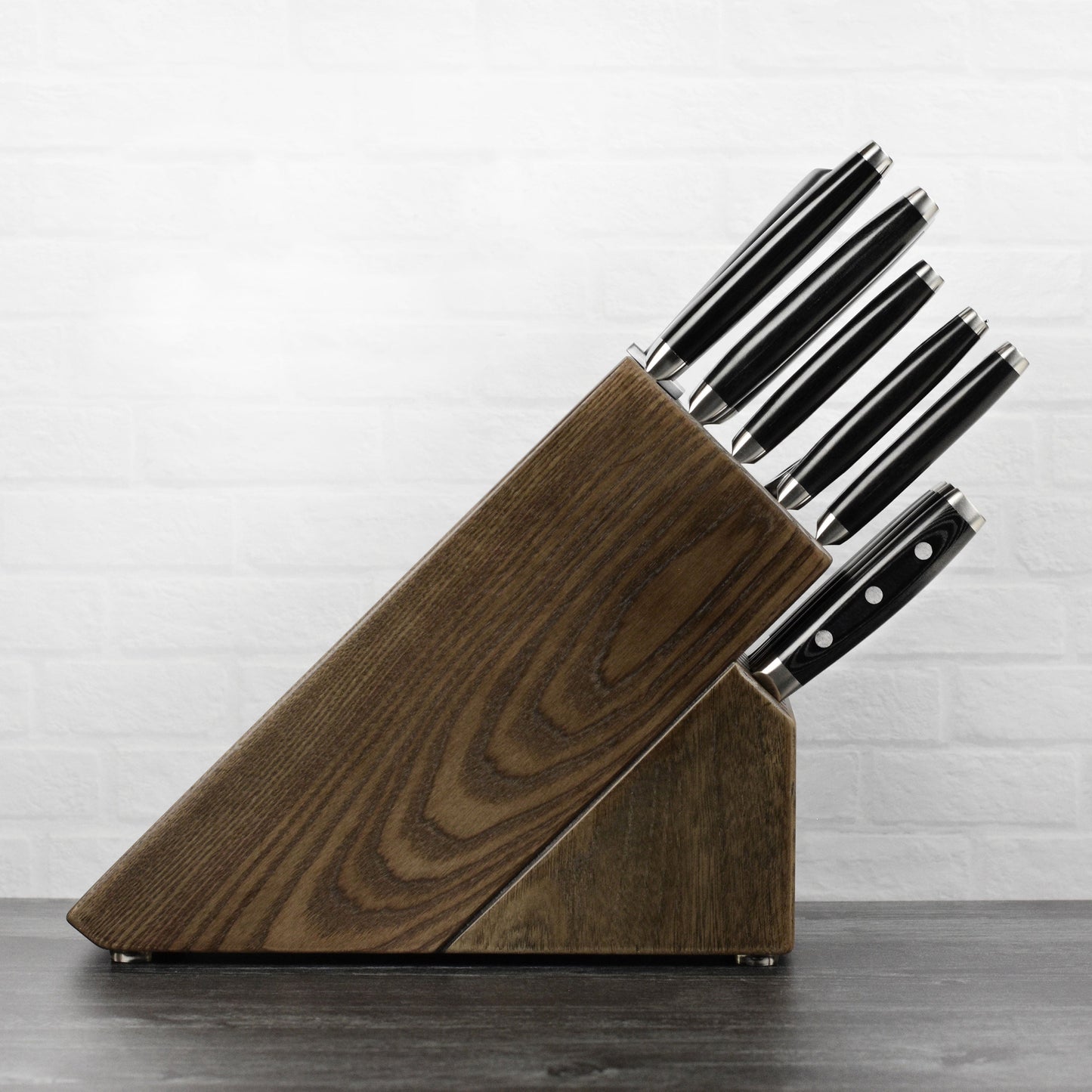 Enso HD 16 Piece Dark Ash Knife Block Set