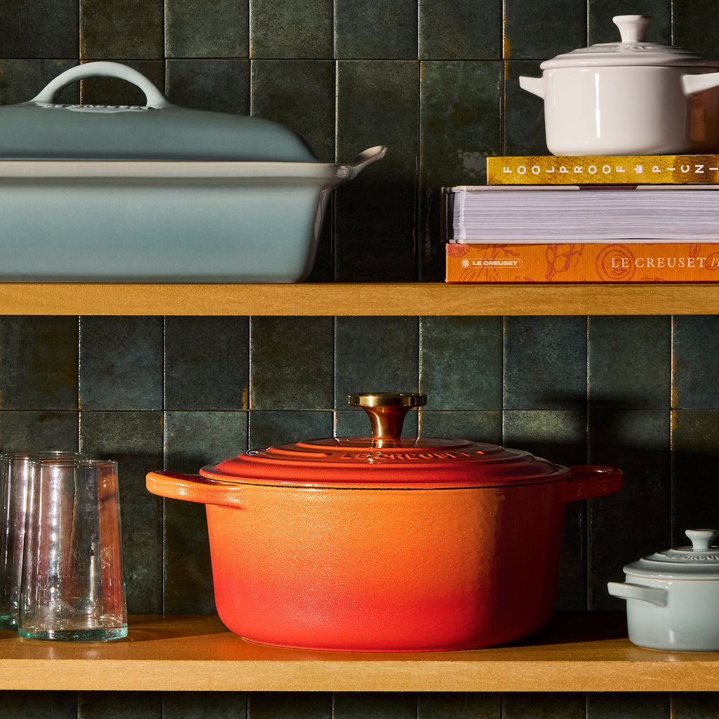 Le Creuset Signature Cast Iron Flamme Doree 6 Piece Cookware Set