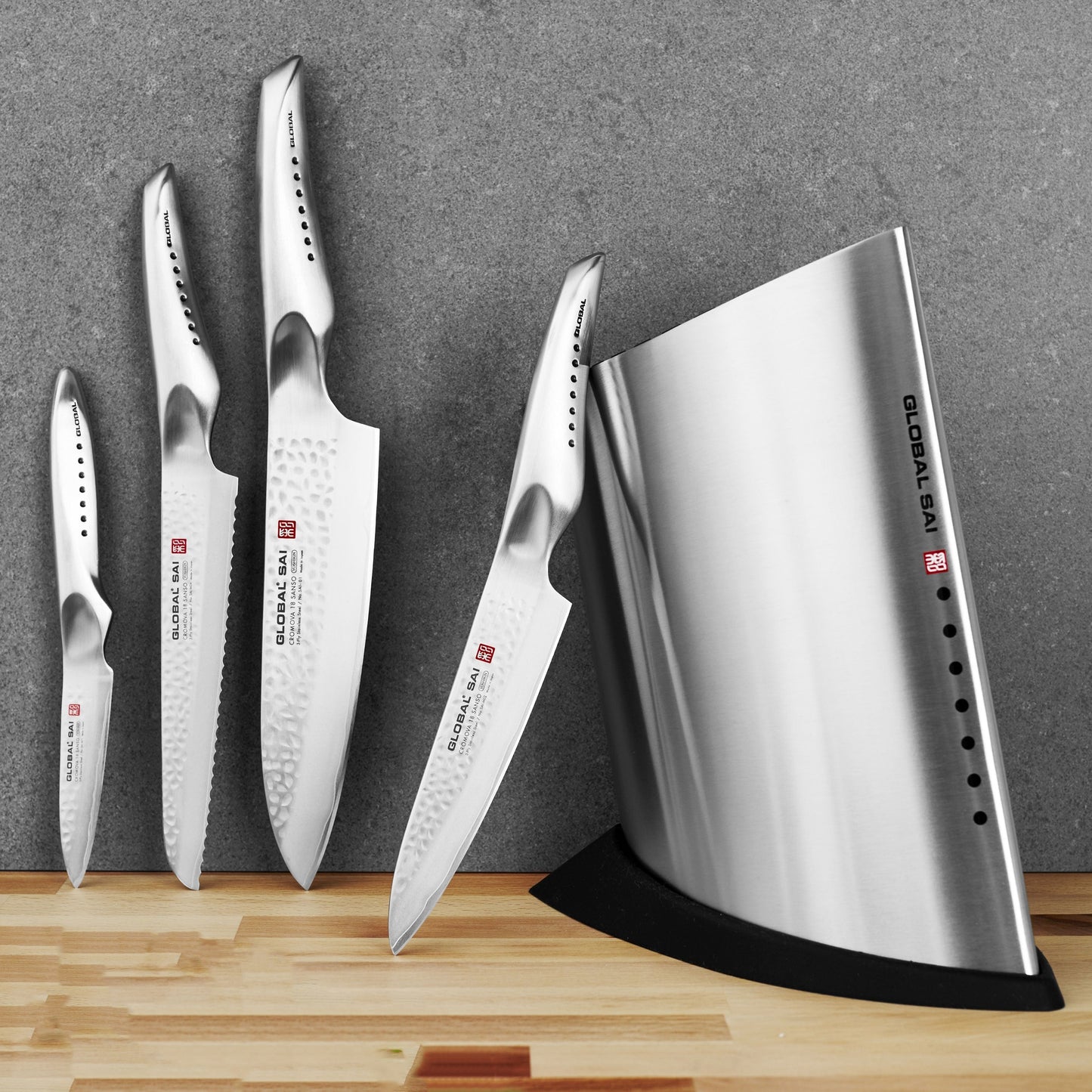 Global Sai 7 Piece Knife Block Set