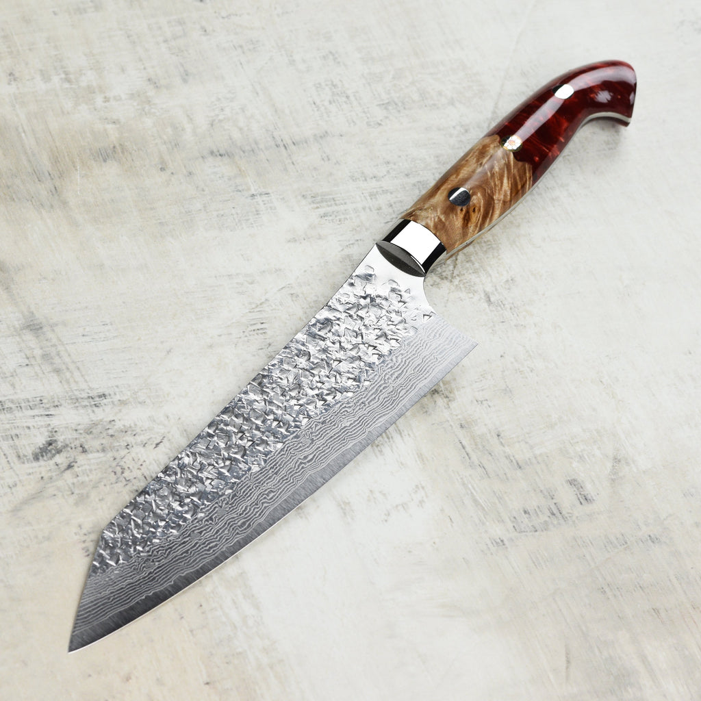 Kurosaki Shizuku Forged SG2 Damascus 6.7" Bunka with Saya