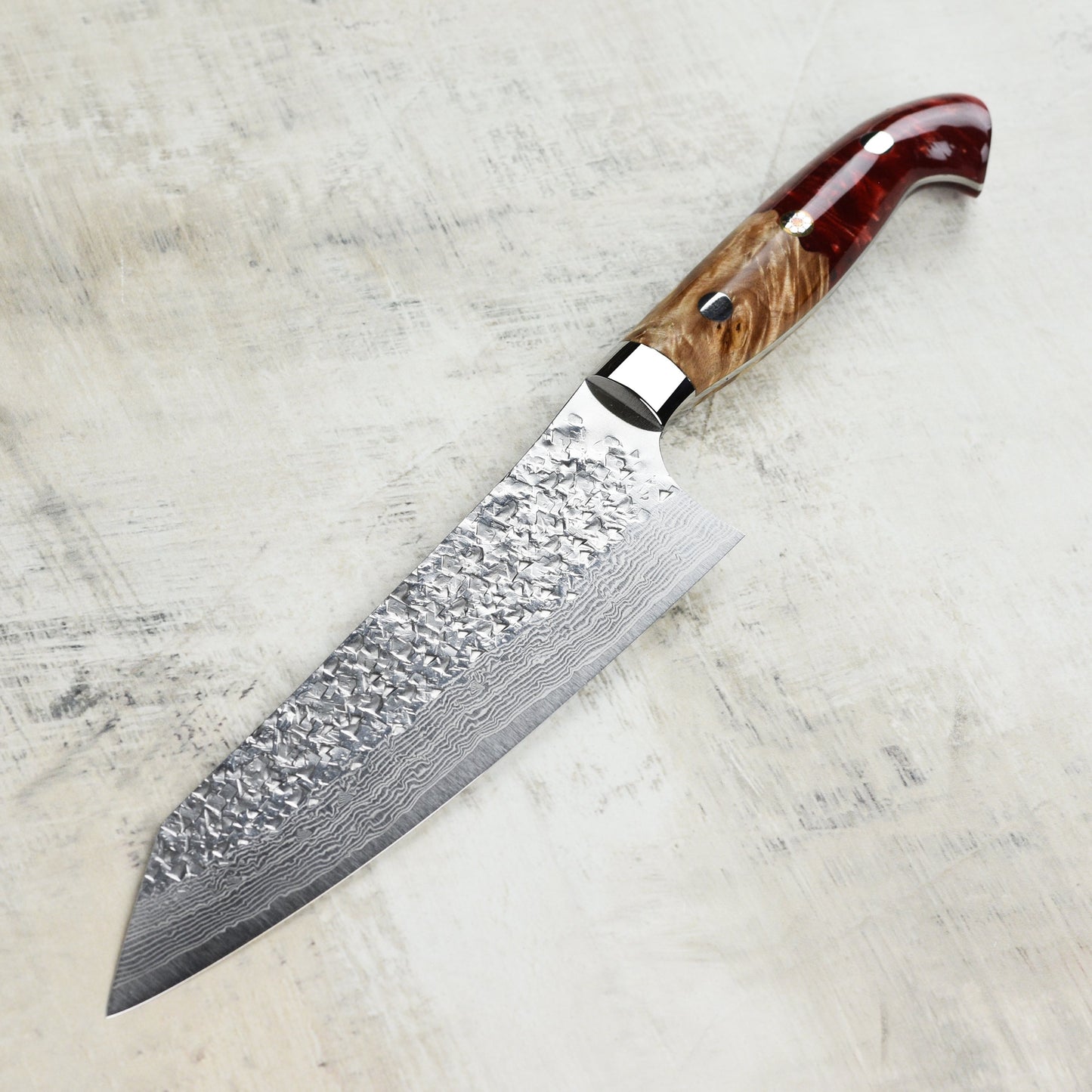 Kurosaki Shizuku Forged SG2 Damascus 6.7" Bunka with Saya
