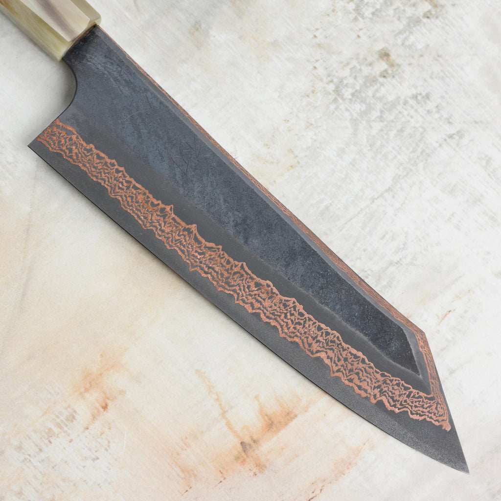 Hatsukokoro Yorokobi SLD Kurouchi Copper Damascus 8.25" Kiritsuke