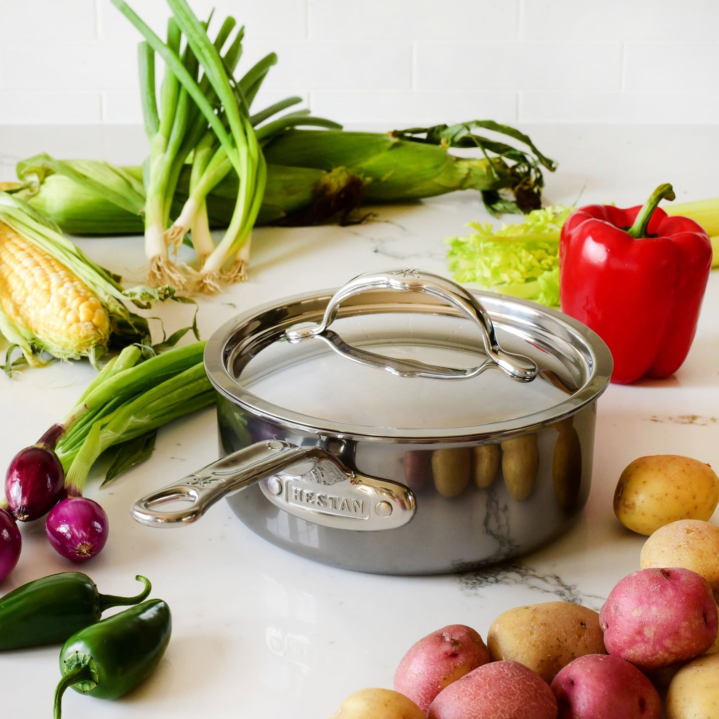 Hestan NanoBond 2-quart Titanium Stainless Steel Saucepan
