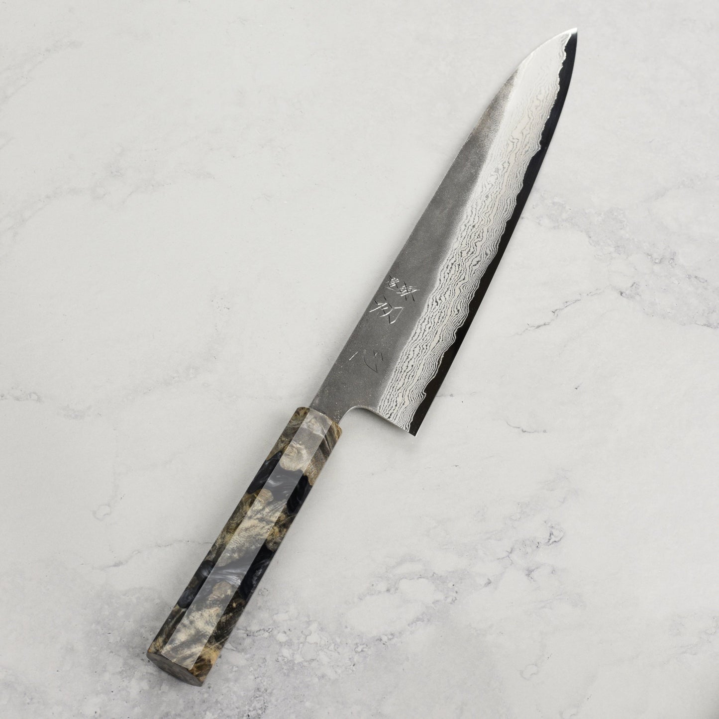 Hatsukokoro Atelier Kurouchi Damascus 9.4" Gyuto