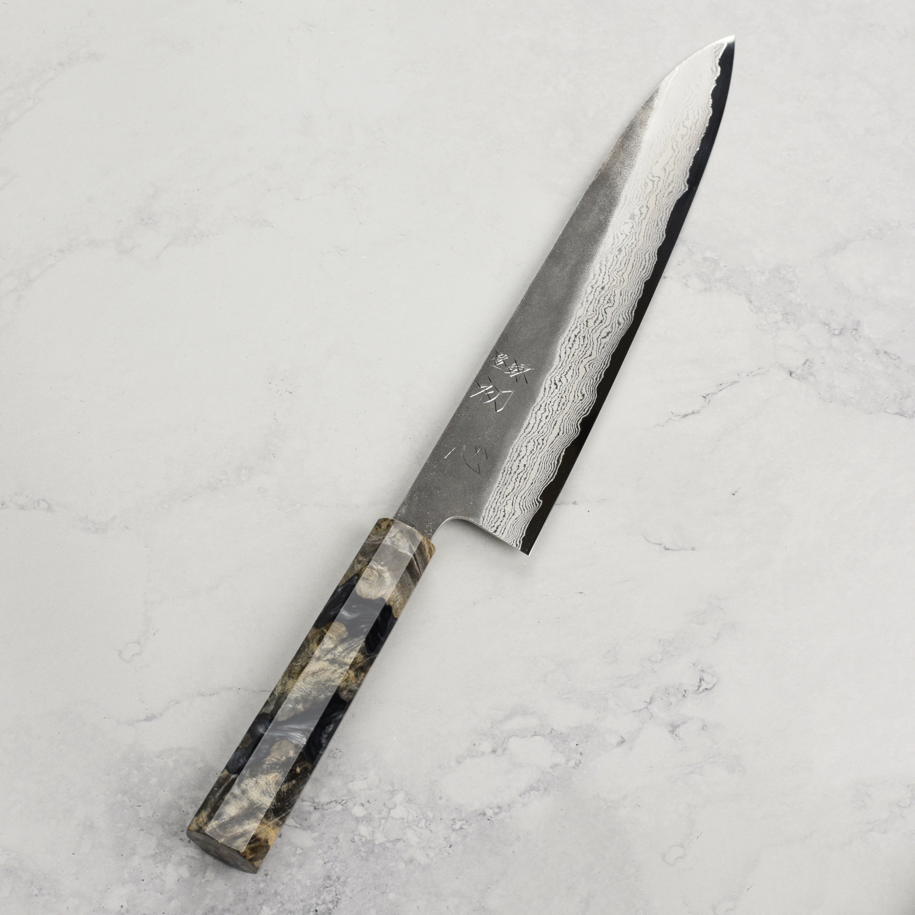 Hatsukokoro Atelier Kurouchi Damascus 9.4" Gyuto