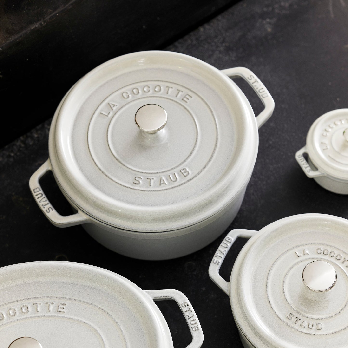 Staub 2.75-quart White Truffle Round Dutch Oven