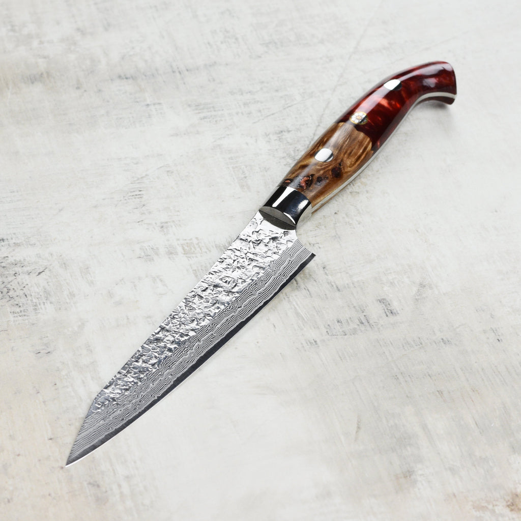 Kurosaki Shizuku Forged SG2 Damascus 5.1" Petty with Saya