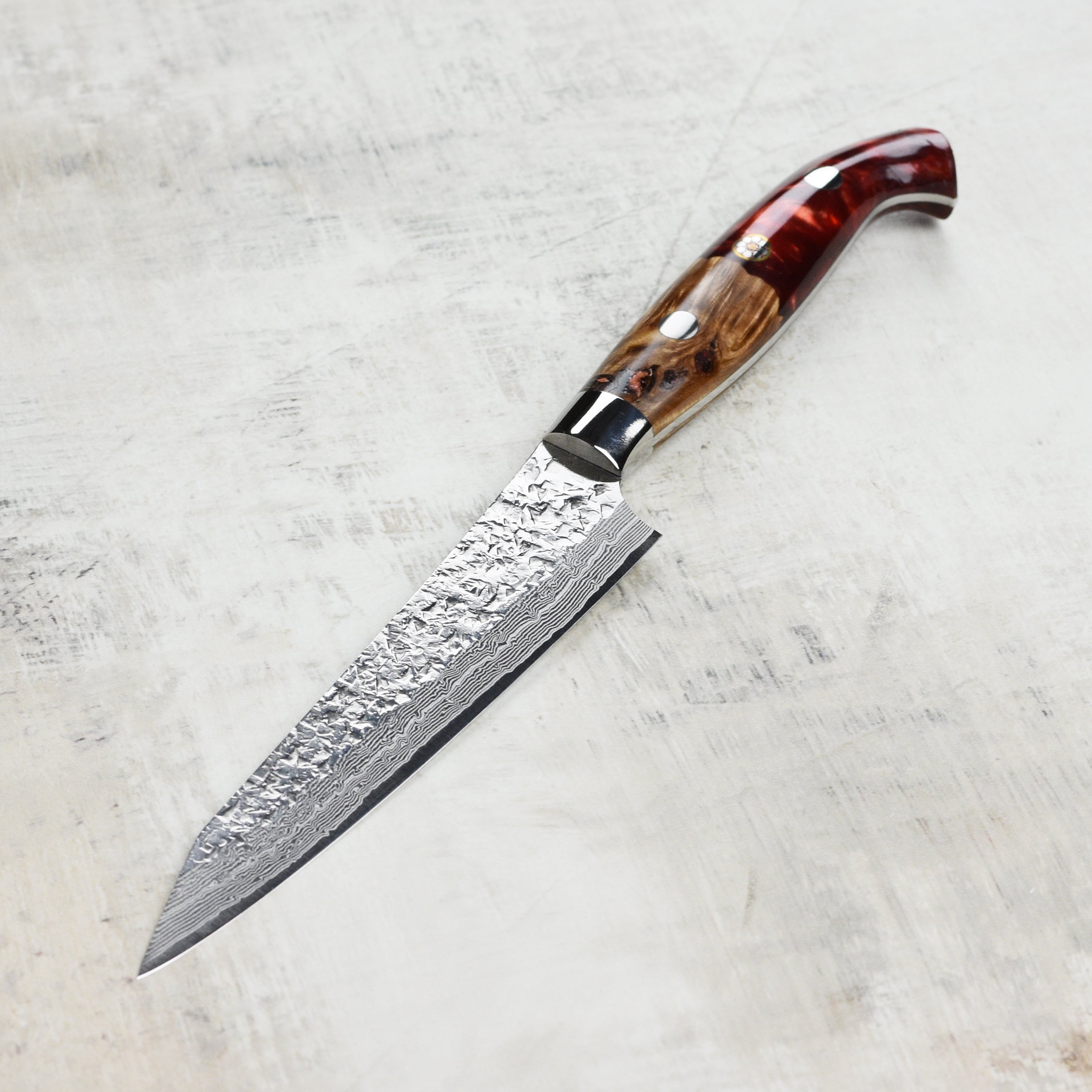 Kurosaki Shizuku Forged SG2 Damascus 5.1" Petty with Saya