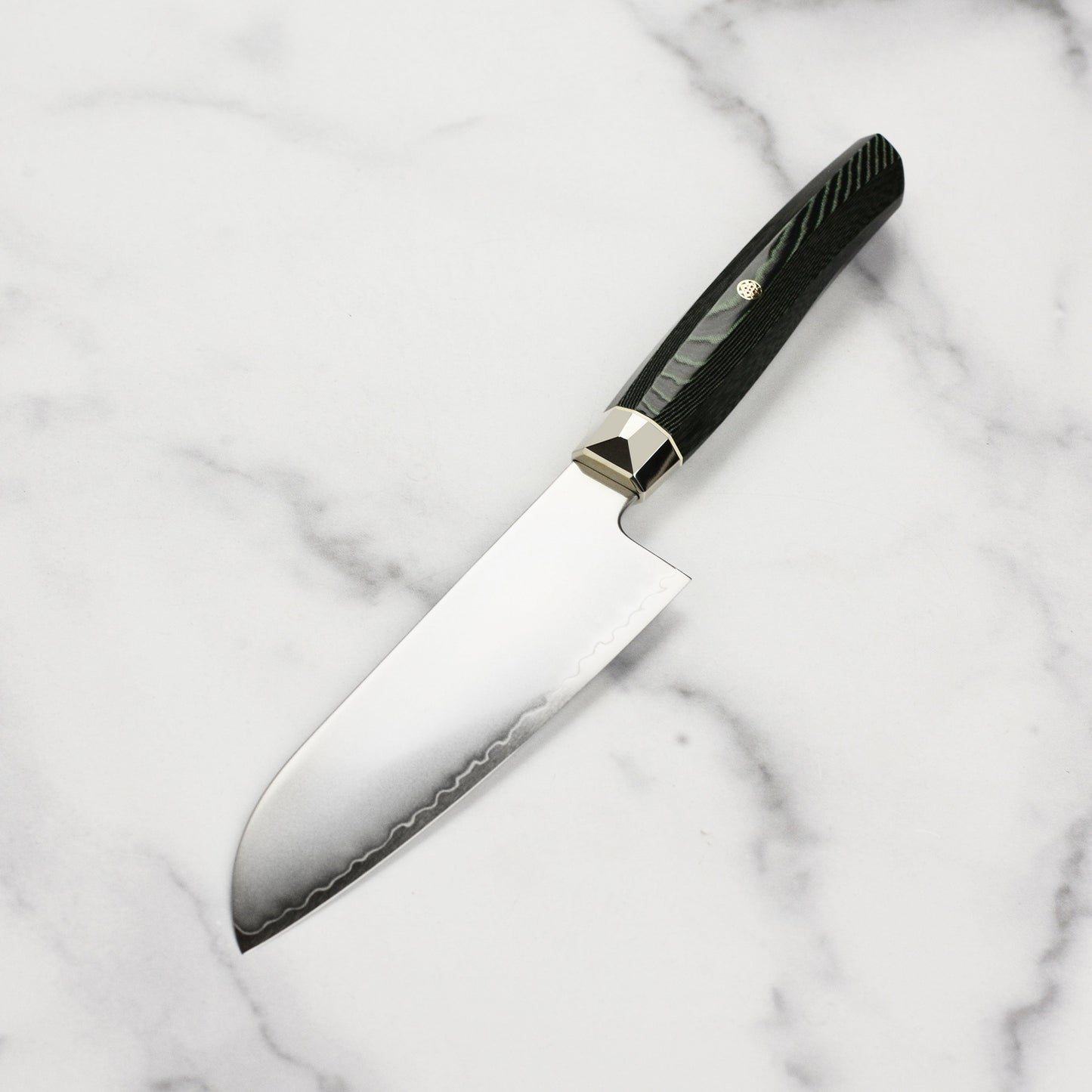 Zanmai Revolution SG2 5.9" Ko-Santoku with Green Micarta Handle