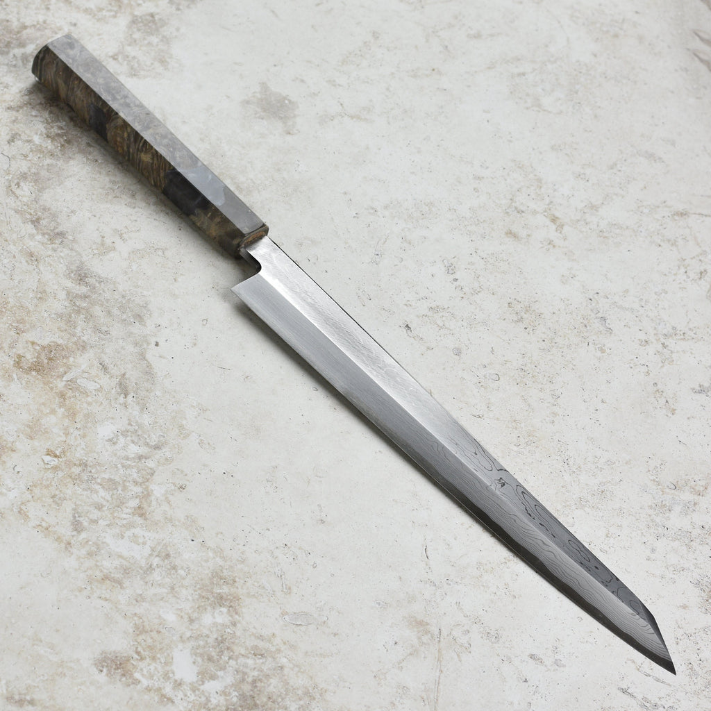 Nakagawa Aogami #1 Damascus 10.6" Single-Bevel Kiritsuke Yanagiba